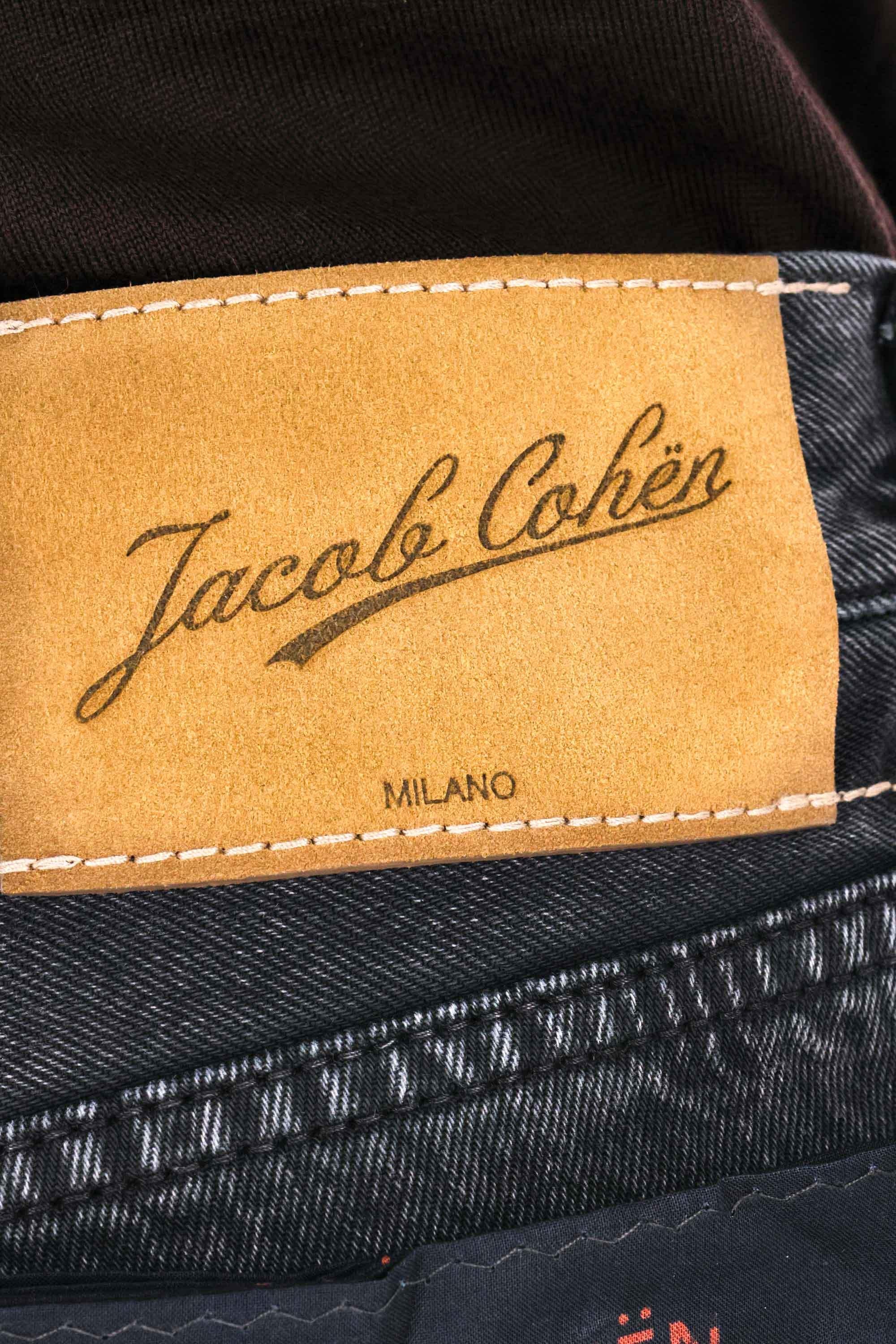 Jeans grigio con etichetta in camoscio JUM_QE033-036-T788A C64 Jacob Cohen 