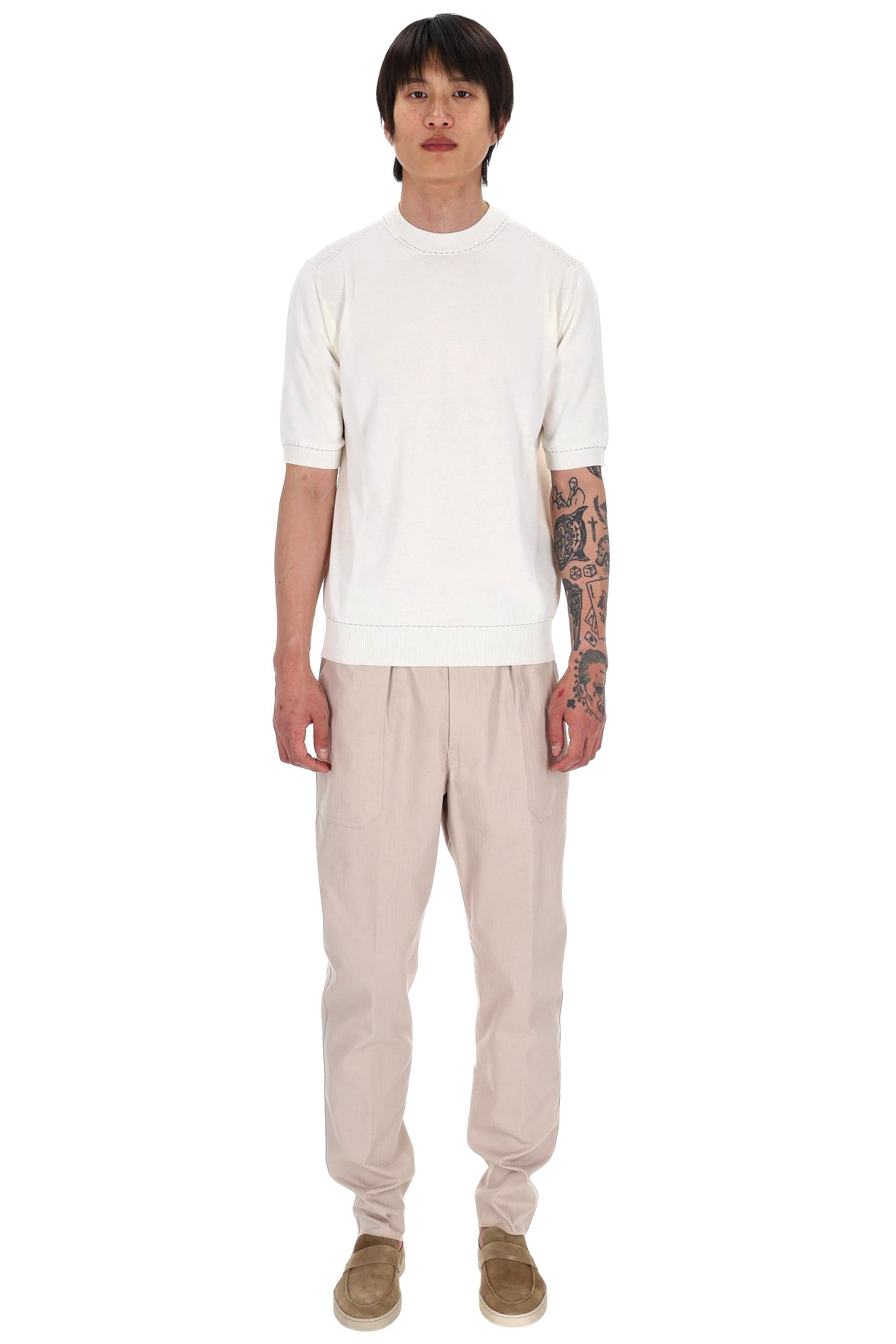 Eleventy T-shirt in cotone punto cavallo M76MAGM27 MAG0M015 01-02 