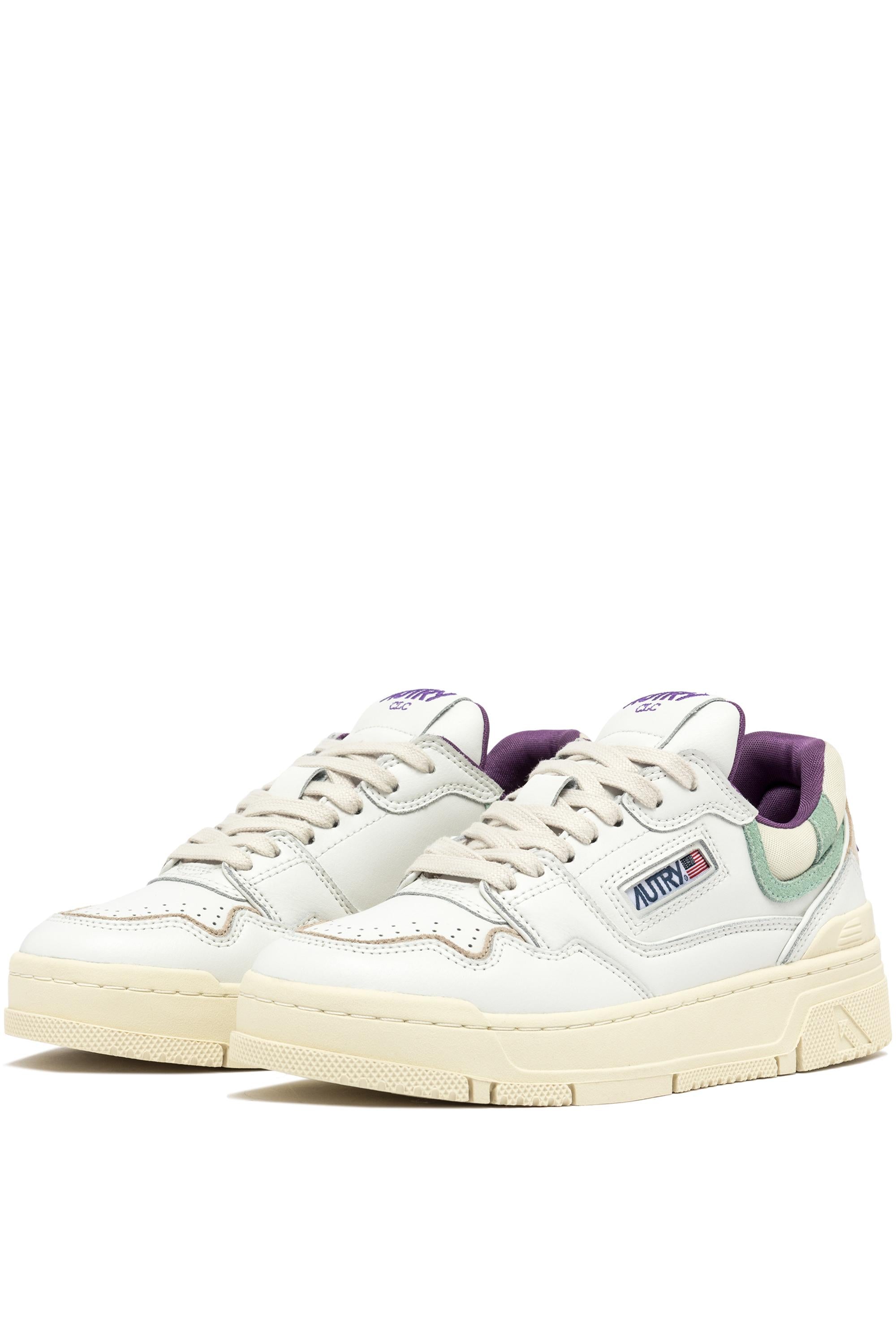 Autry Sneaker donna CLC con dettagli viola ROLW MY05 WHT/CAMEOGREEN 