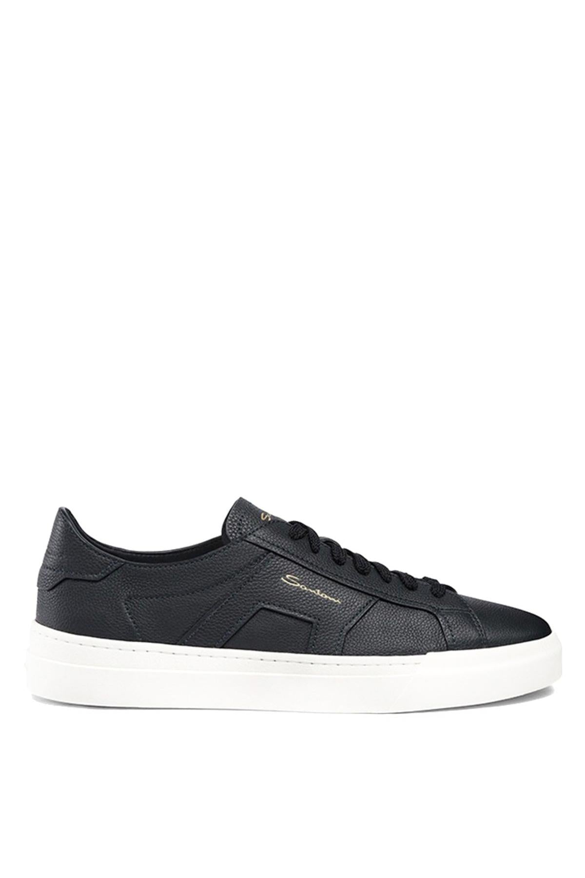 Sneaker in pelle martellata mod. Double Buckle MBGT21967PNNTSIW U55 Santoni 