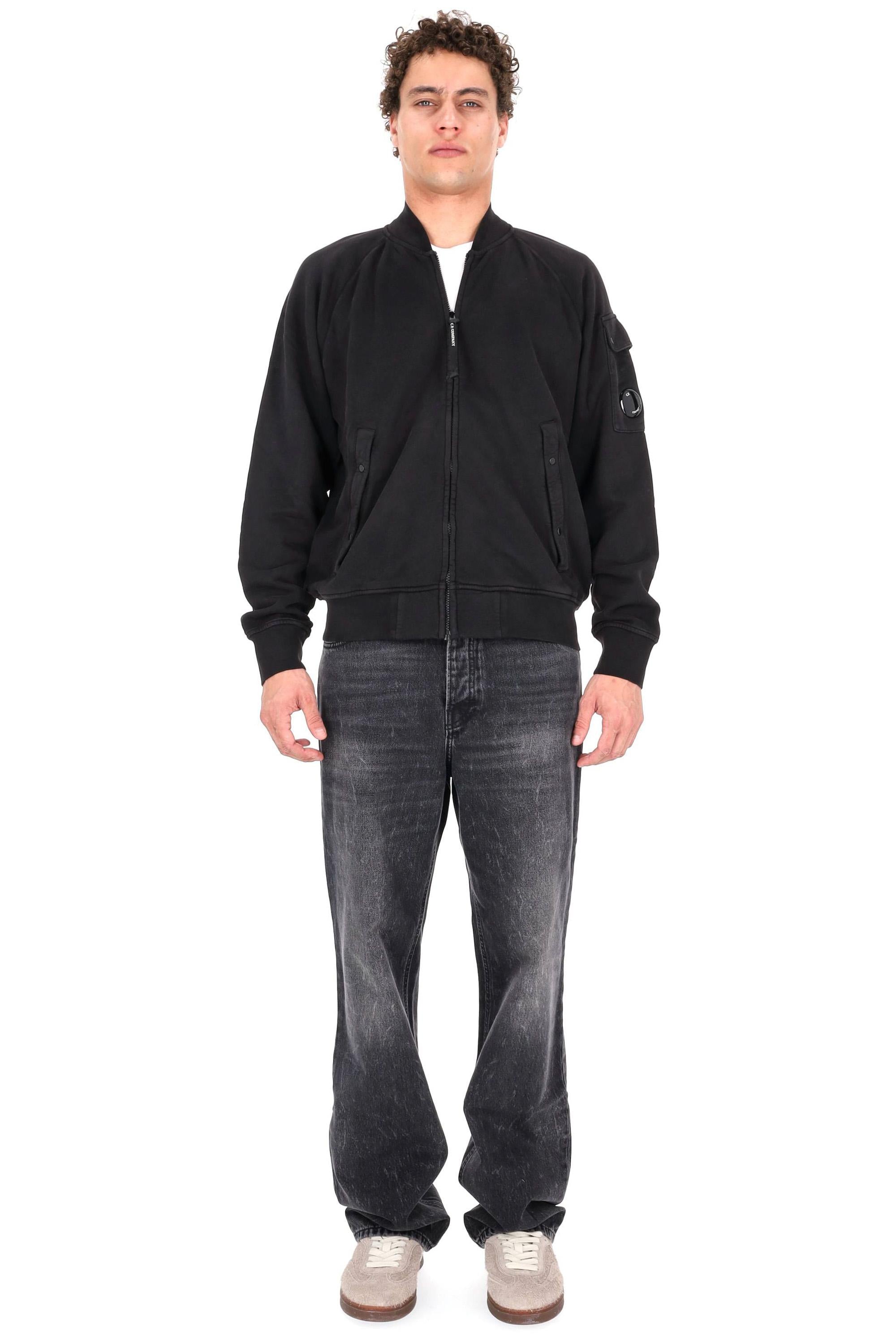 CP Company Felpa full zip in cotone brushed MSS205A00-6372G 999 