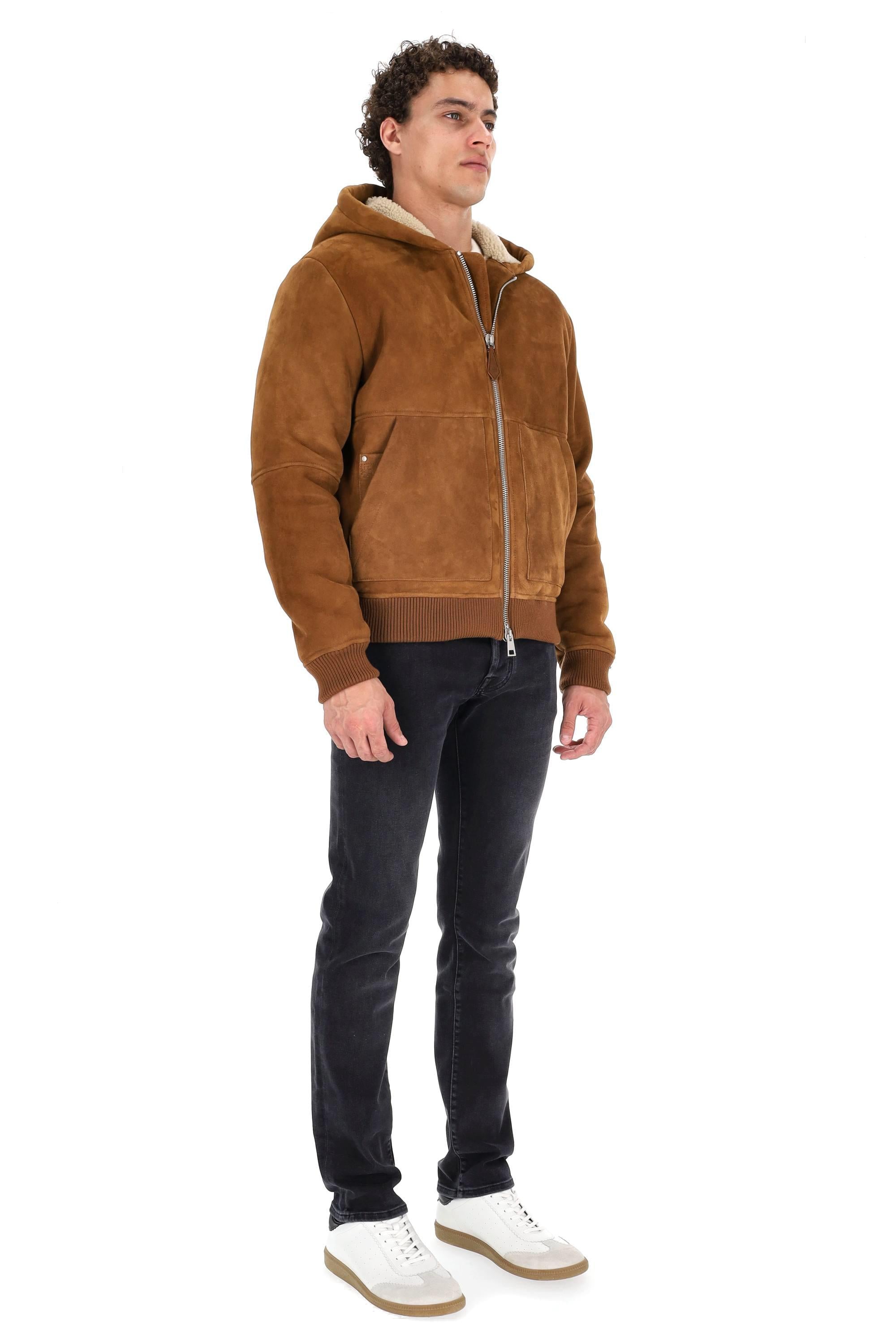 Jacob Cohen Giubbotto bomber in montone con cappuccio JUR_HR081-001-D1375 G01 