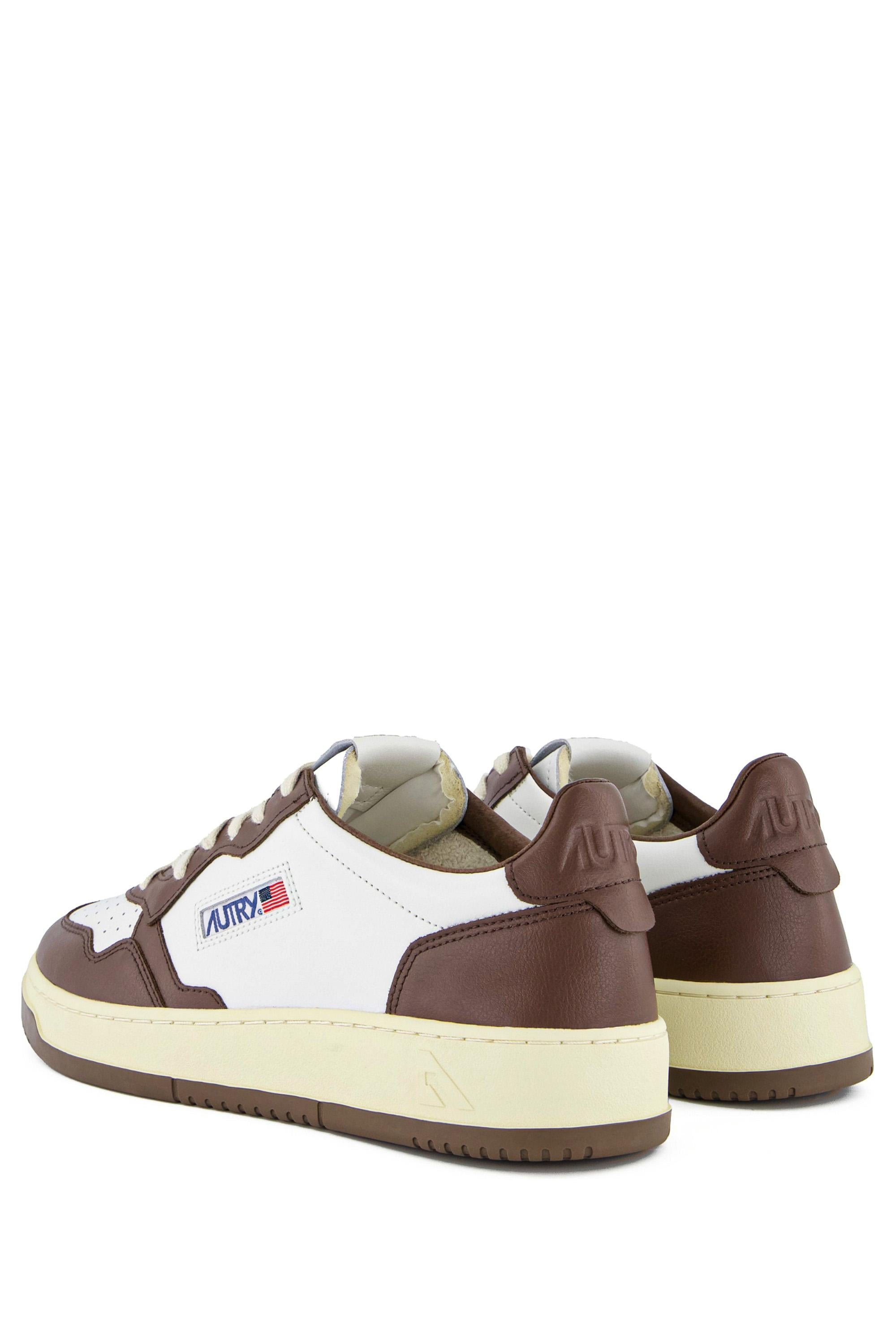 Sneaker Medalist bicolor in pelle AULM WB46 WHT/CHESTNUT Autry 