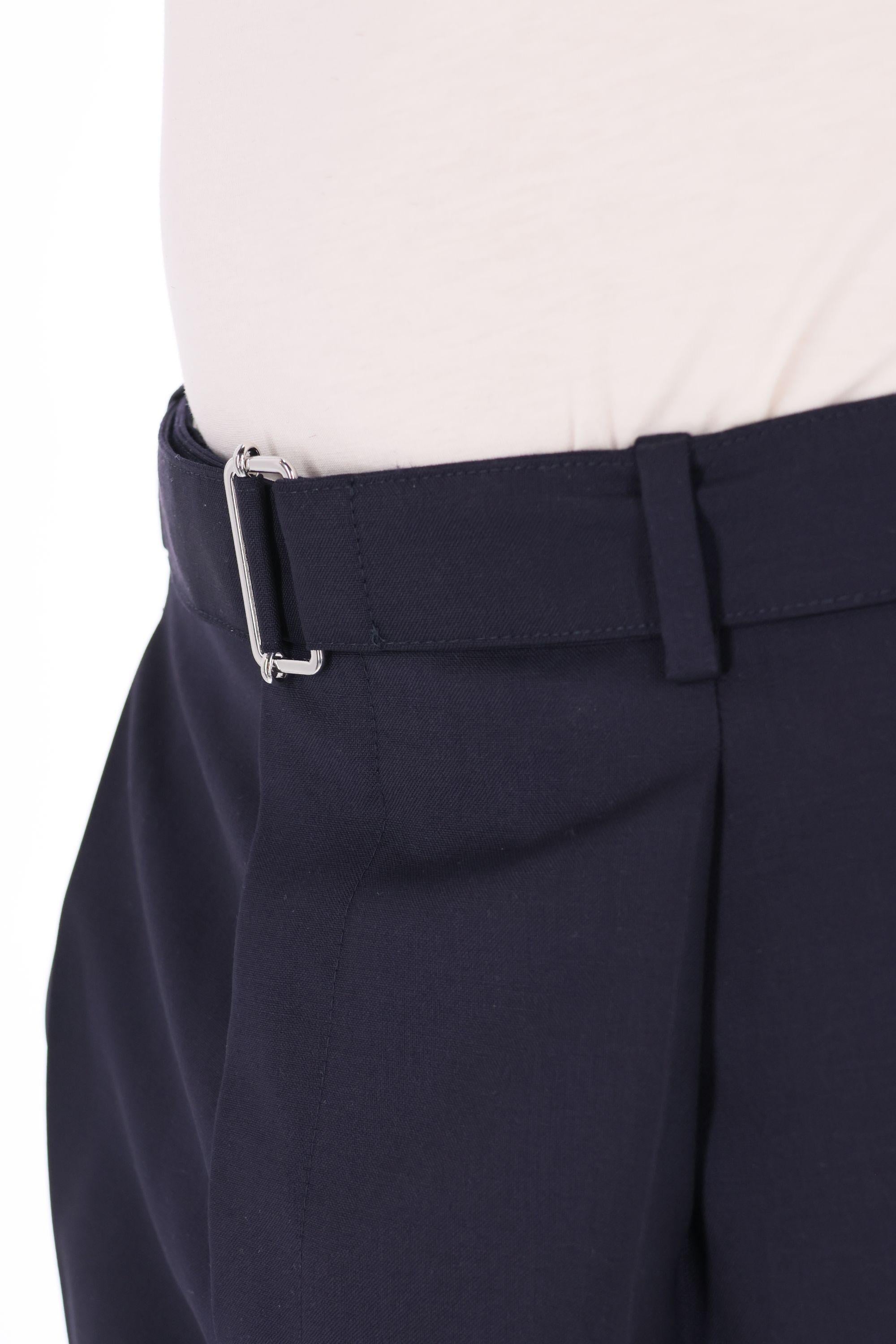 Officine Générale Pantalone in fresco lana mod. Hugo MTLG454 DARK NAVY 