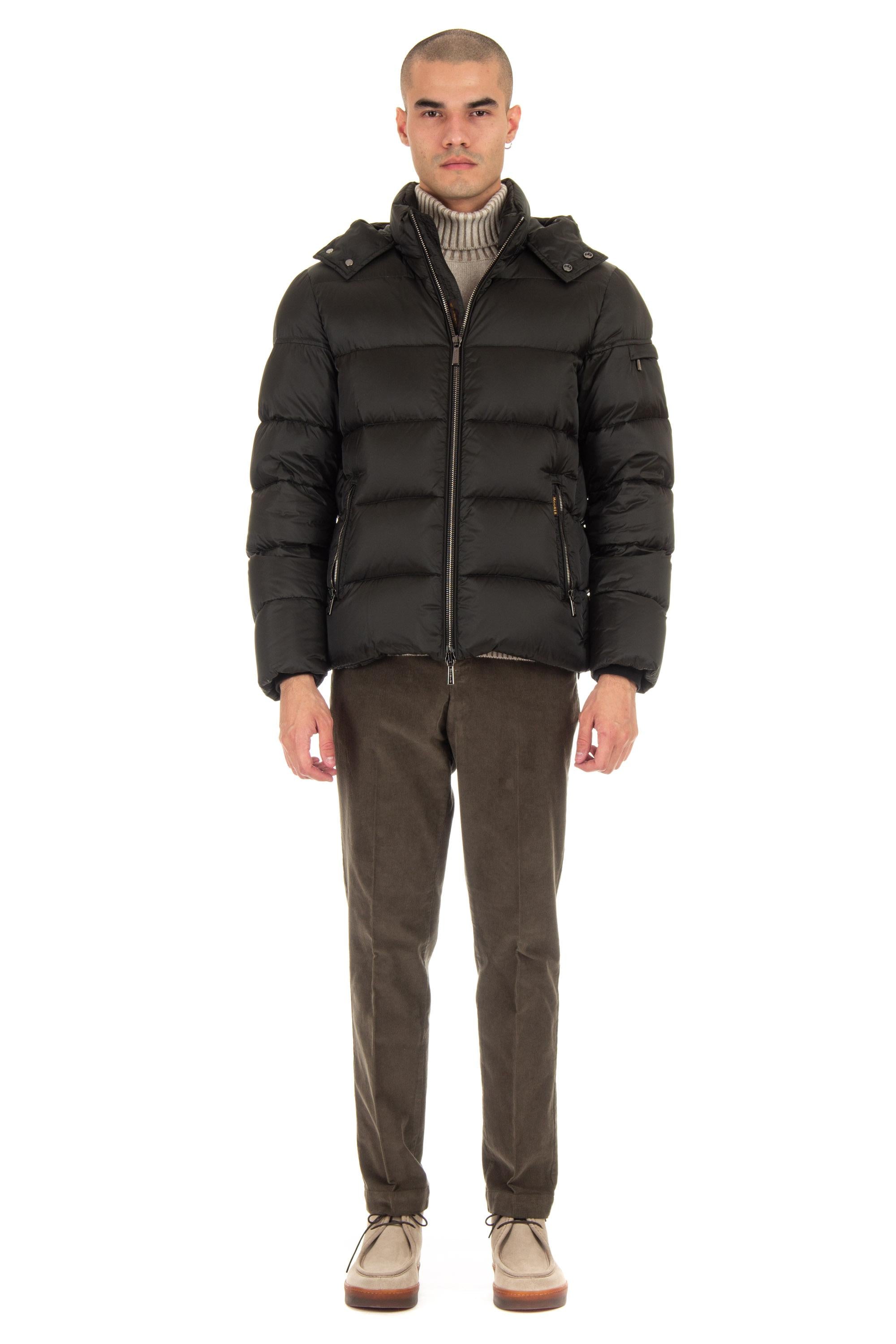Piumino bomber con cappuccio rimovibile mod. brett-sh BRETT-SH 3 ASFALTO Moorer 