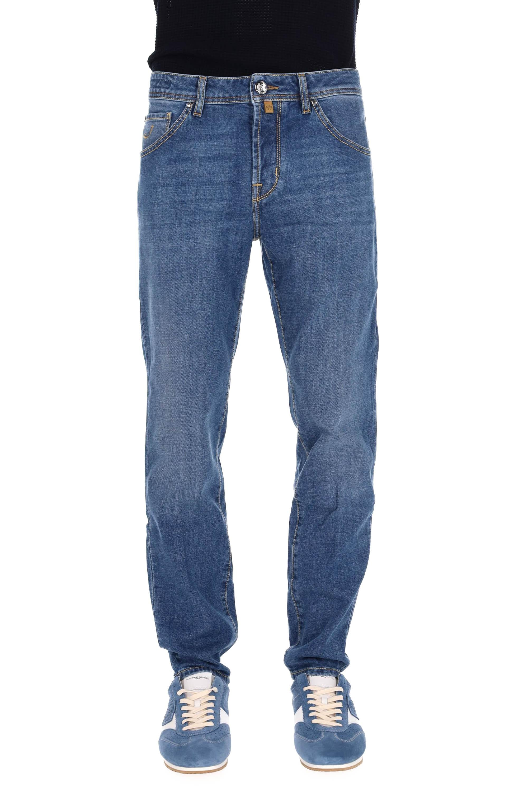 Jacob Cohen Jeans etichetta camoscio in cotone comfort Scott fit QE015-034-S3736 200D 