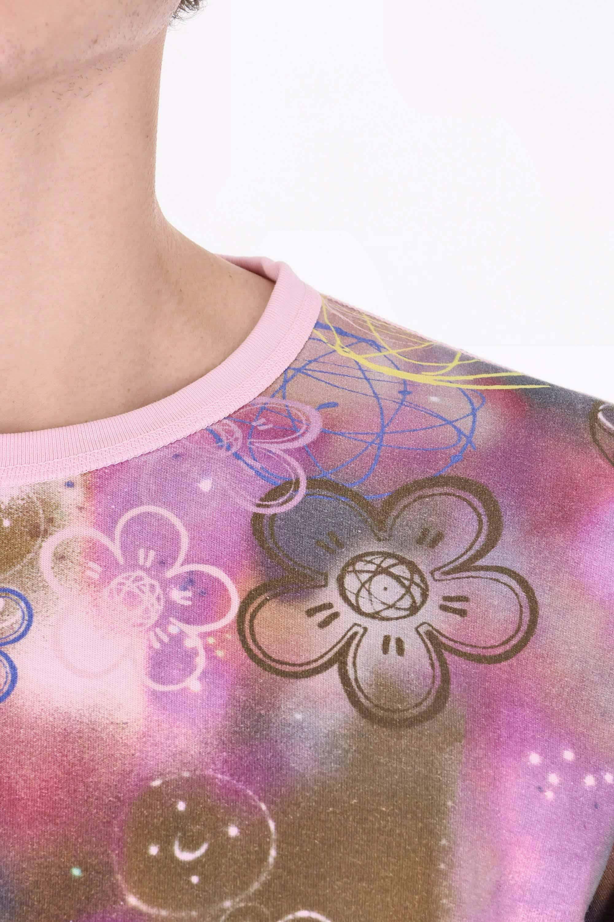 Kenzo T-shirt stampata reversibile x Futura 2000 FF65TS2584SG 30 