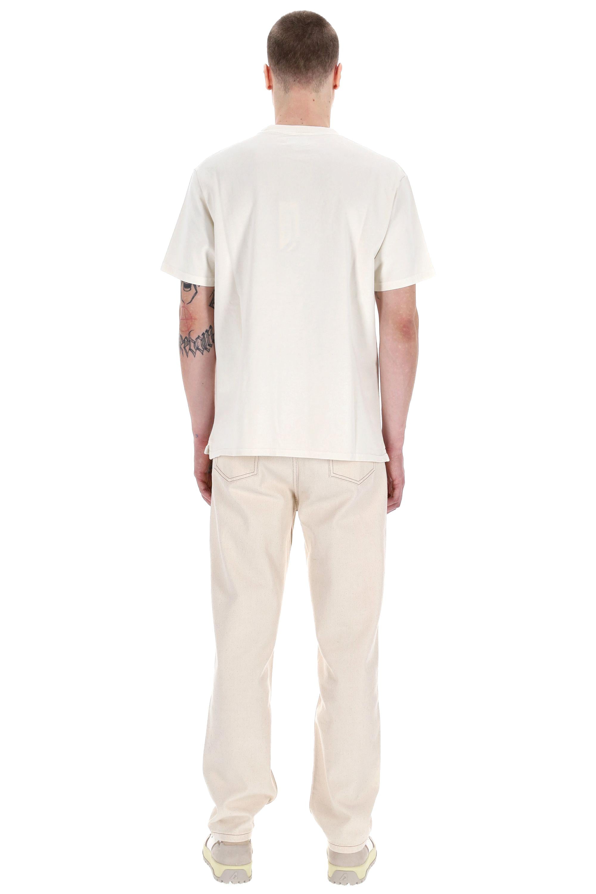 Autry T-shirt in cotone con logo tono su tono TSPX 12OS WHT VTG 