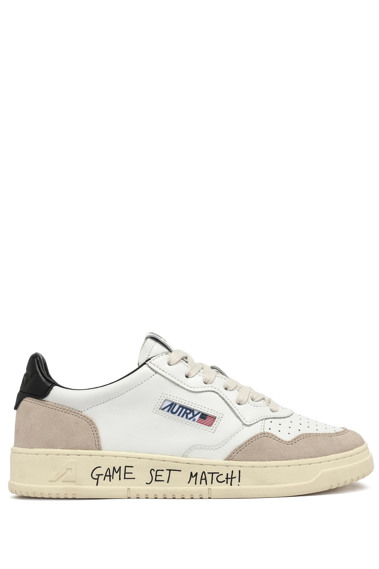 Autry Sneaker donna Medalist in pelle e camoscio Game Set Match AULW MA04 WHT/BLACK 