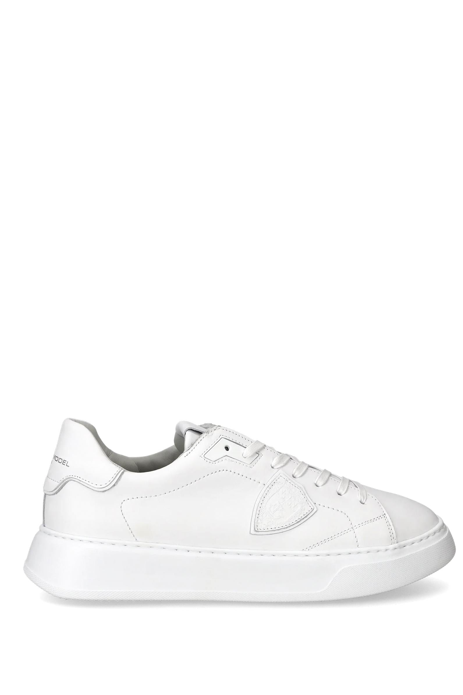 Philippe Model Sneaker low Temple in pelle total white BTLU-V001 TOT WHT 