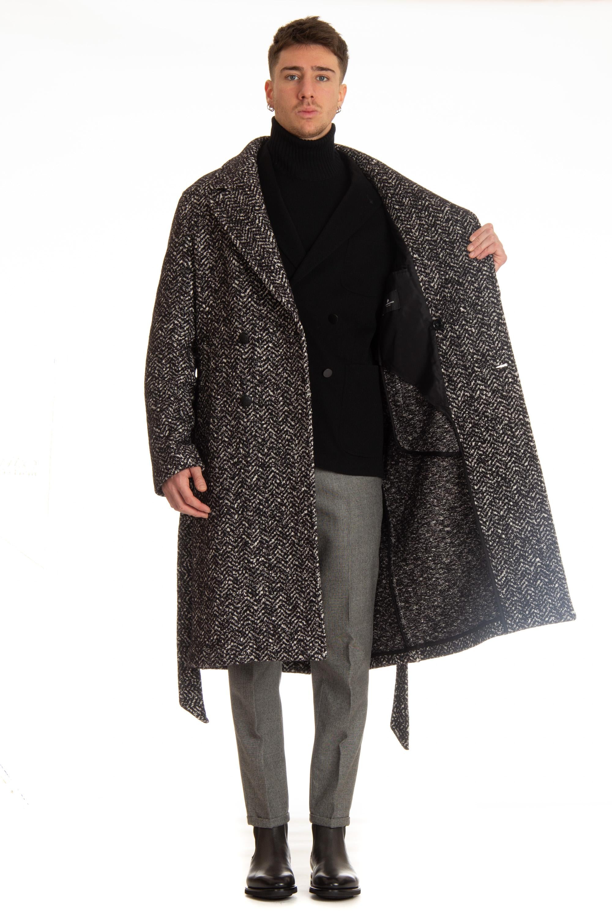 Cappotto doppiopetto in lana-cotone mod. Royce ROYCE A30007 N1288 Tagliatore 