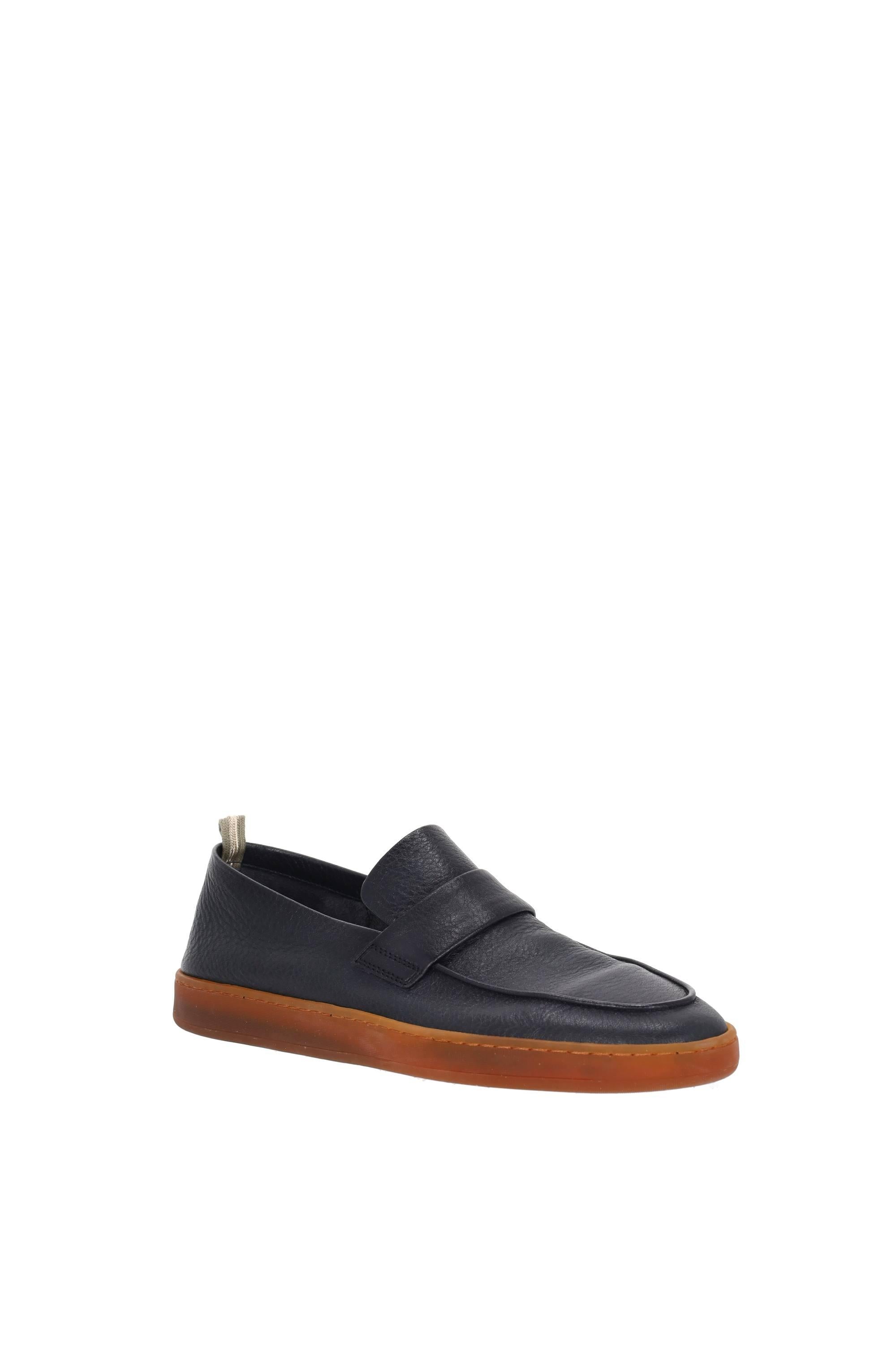 Officine Creative Scarpa slip-on in pelle fondo caoutchouc OCUHERB001CER32F432 BLUE 