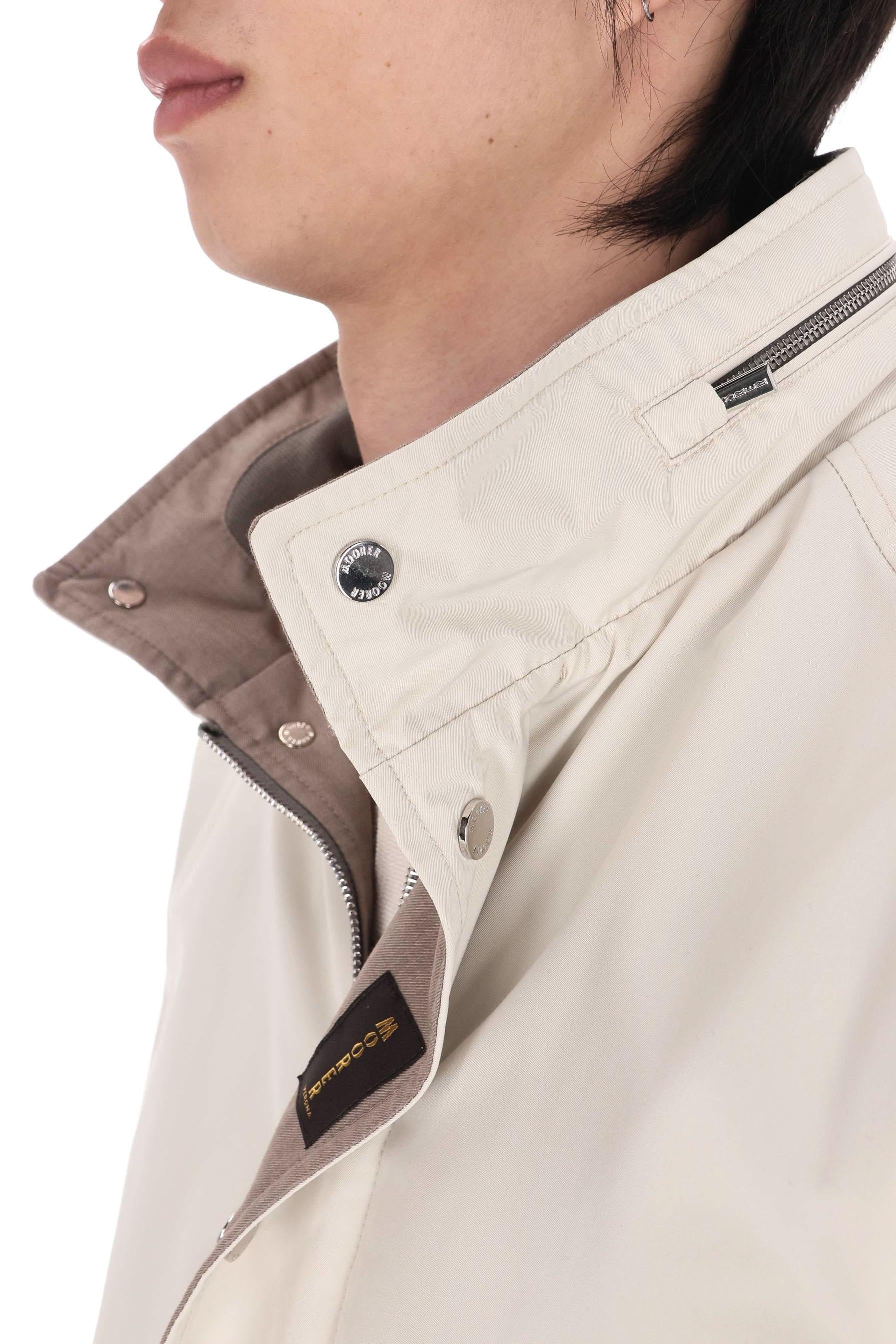 Moorer Giubbino-giacca in twill di poliestere mod. Sten-At STEN-AT AVORIO 