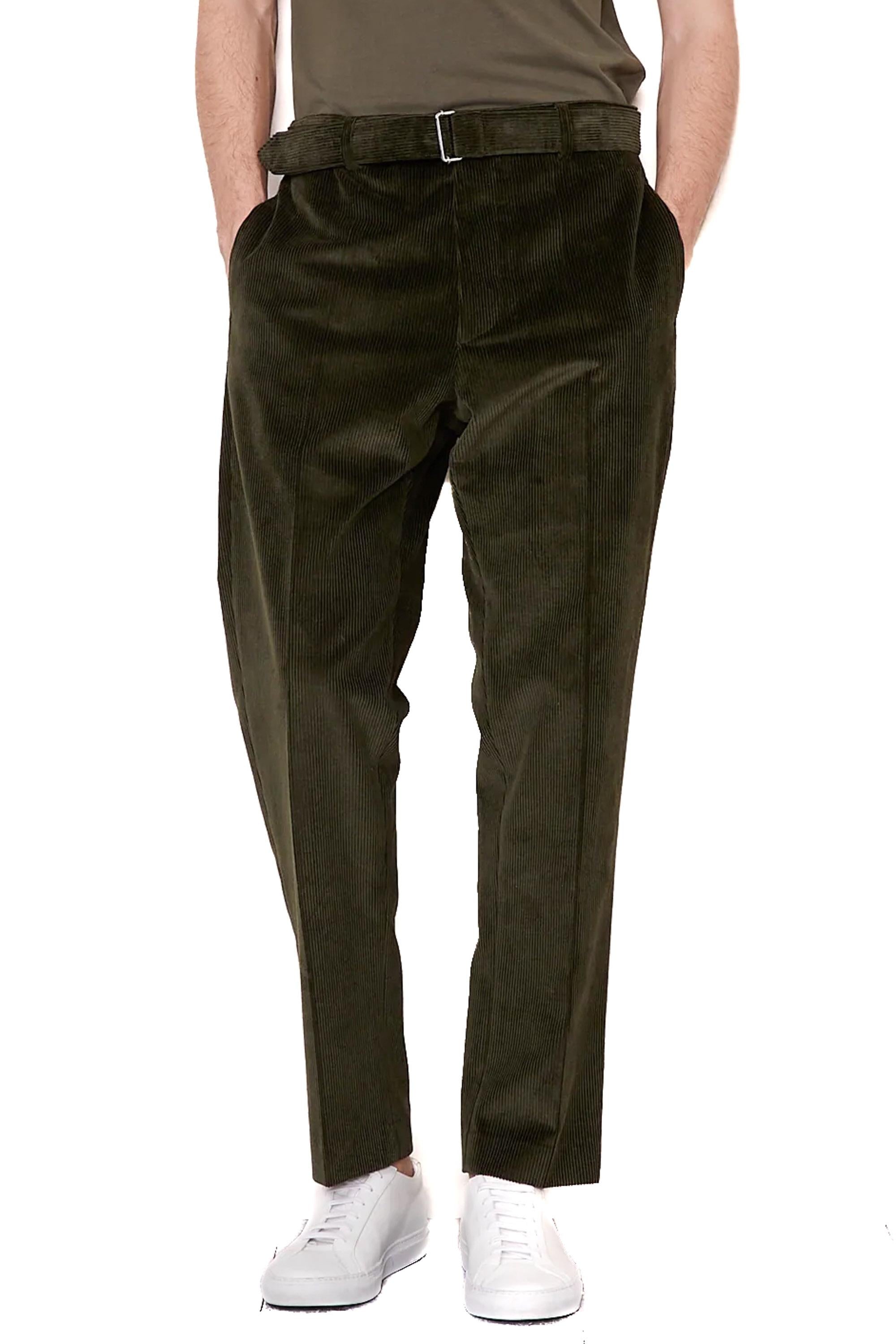 Officine Générale Pantalone in velluto a coste mod. Hoche MTLG488 DARK LICHENE 