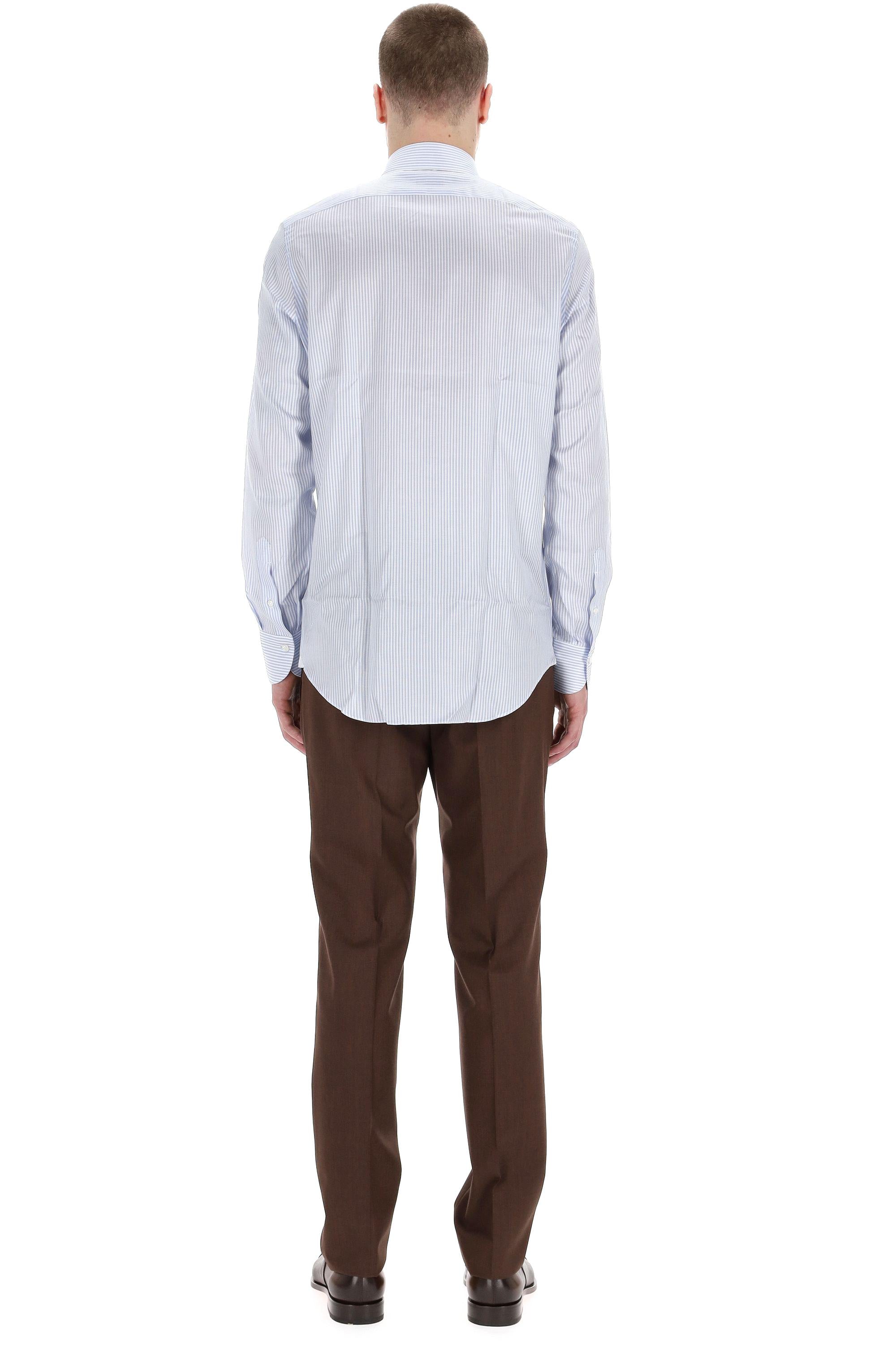 Camicia bacchettata sartoriale linea Milano ML-470039-P5107 01 Finamore 