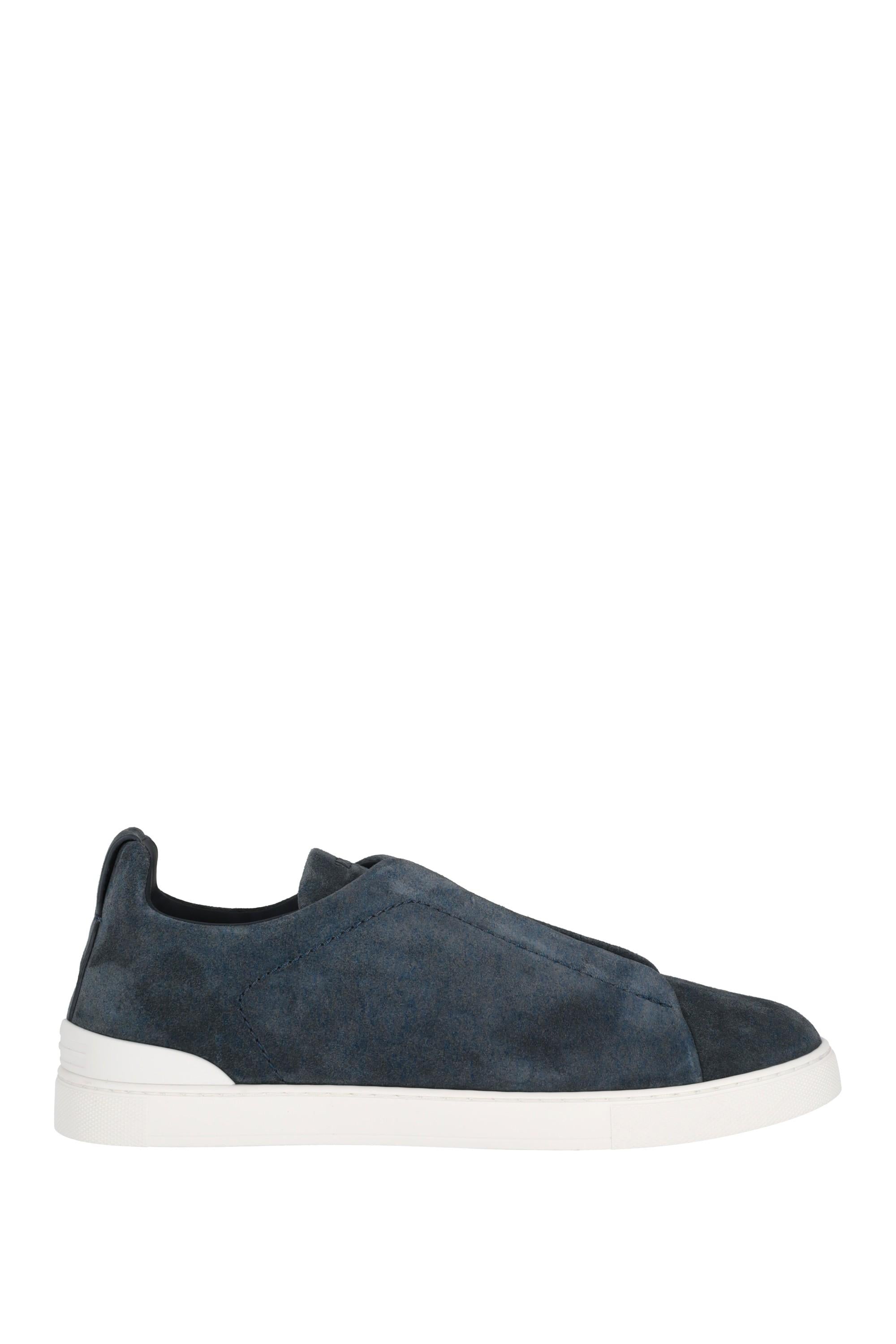 Zegna Sneakers Triple Stitch in camoscio RLHSOY S4667Z FDE 