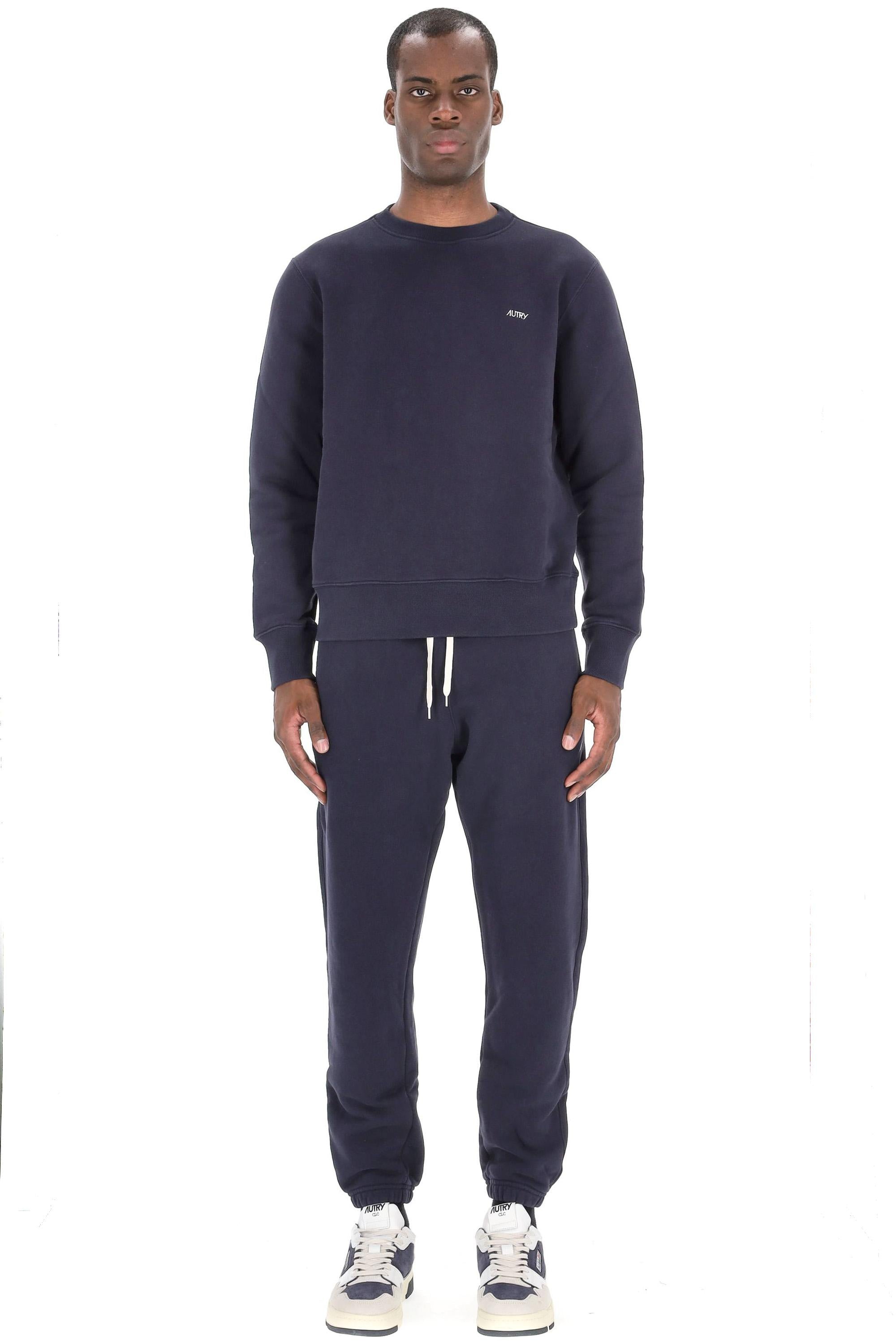 Felpa girocollo in cotone SWPM A1JB BLUE Autry 