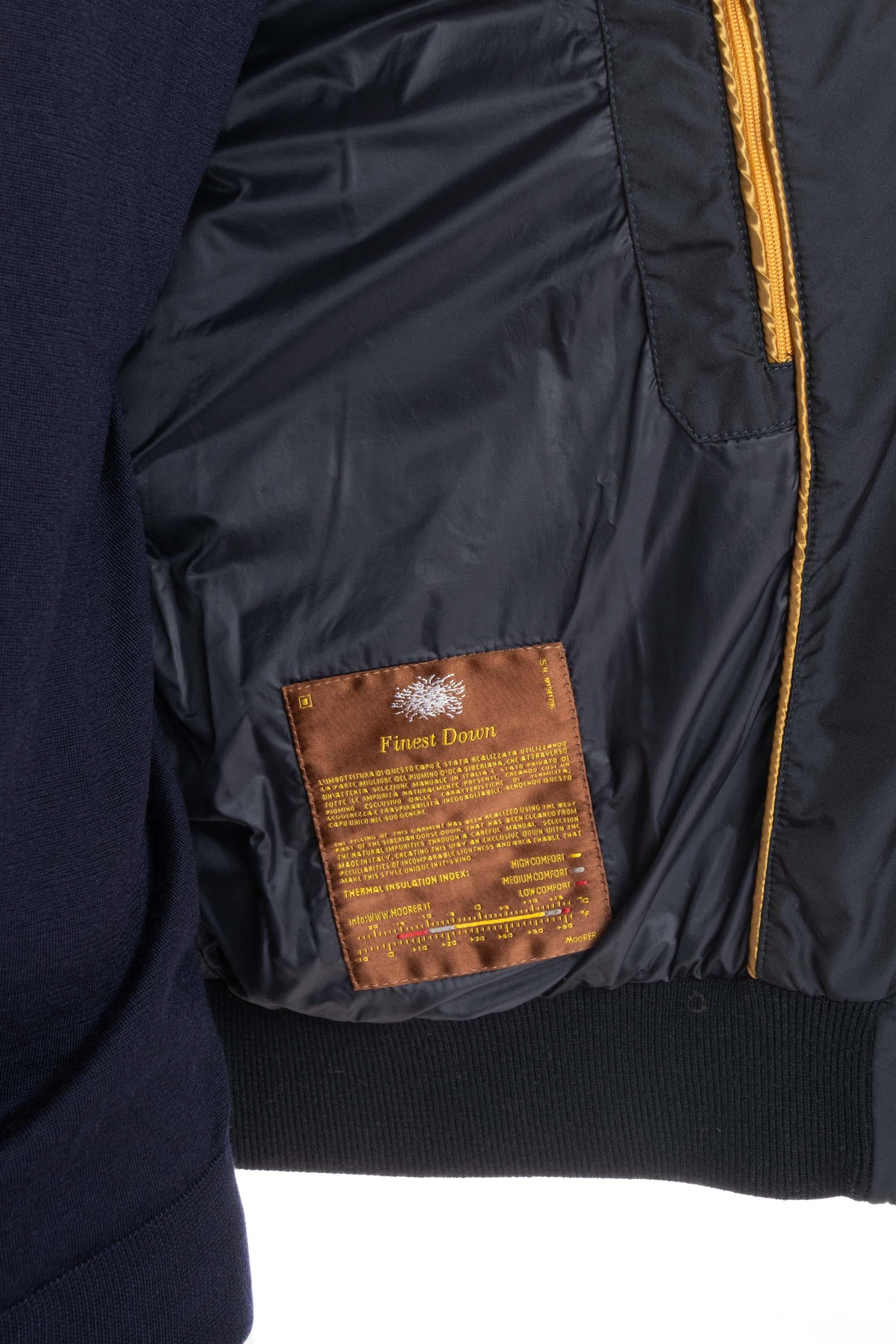 Moorer Piumino con dettagli in denim mod. Fantoni-104S FANTONI 104S BLU 