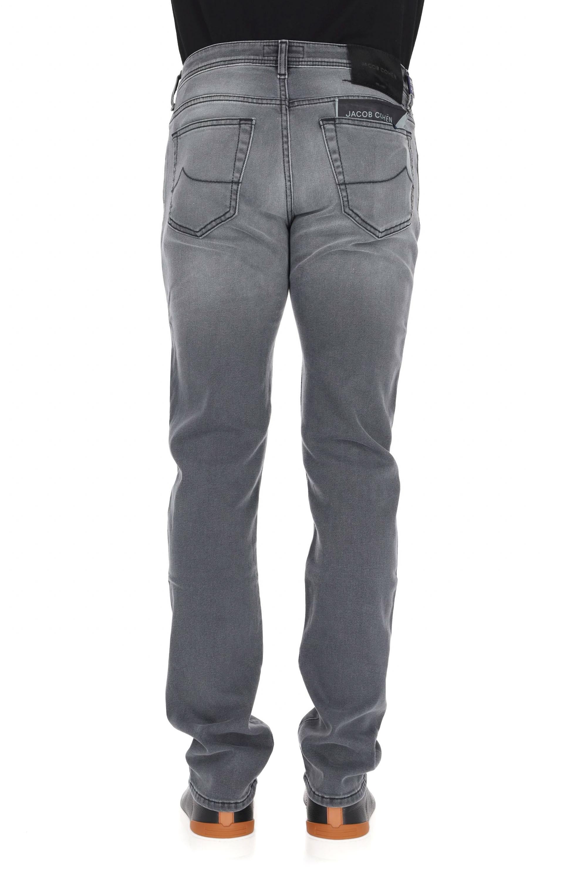 Jacob Cohen Jeans grigio in cotone comfort etichetta cavallino nero Bard fit JUX_QX004 N30 S3591 BARD 600D 