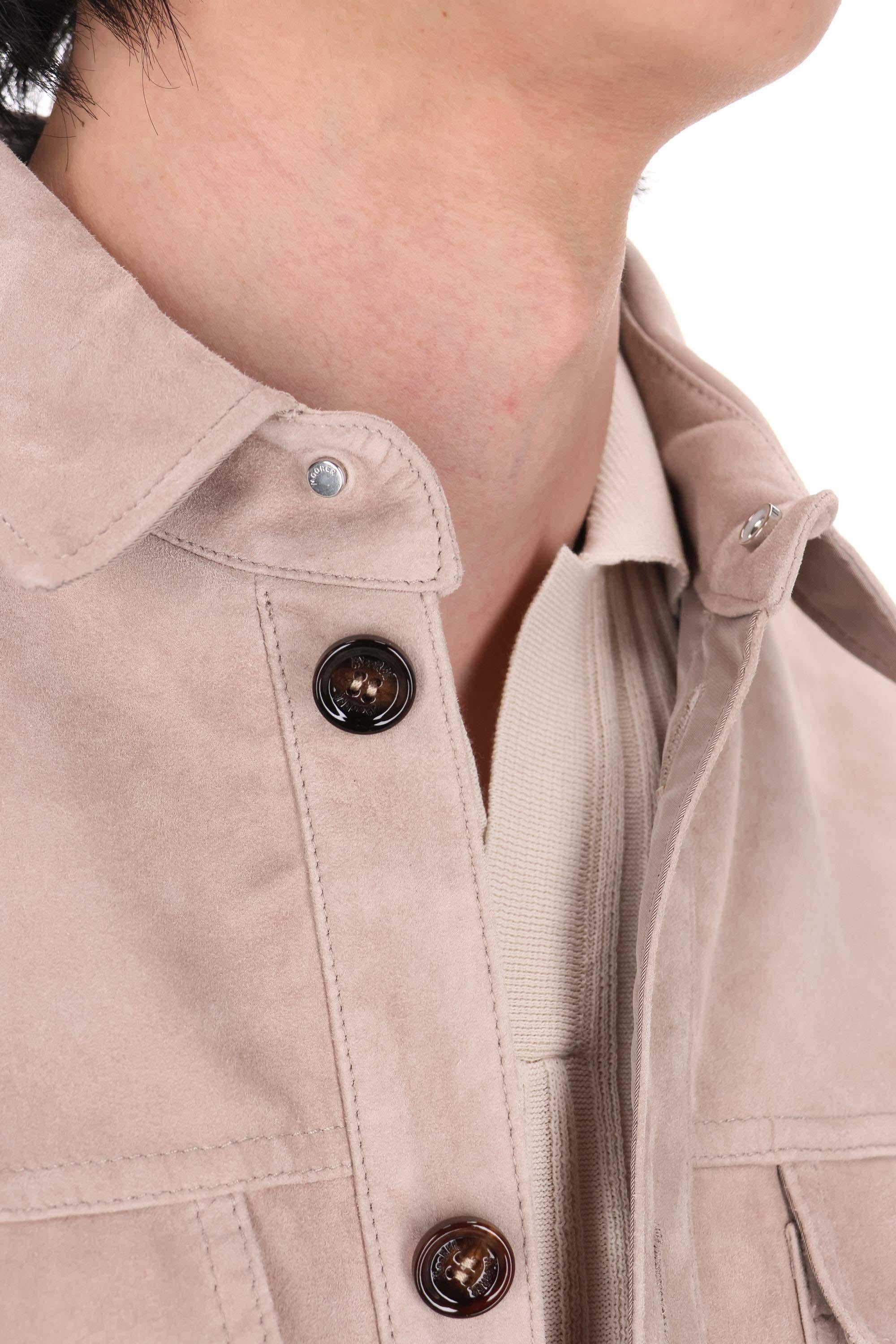 Moorer Giubbino con bottoni in camoscio e nylon mod. Furini-Kmu FURINI-KMU MANDORLA 