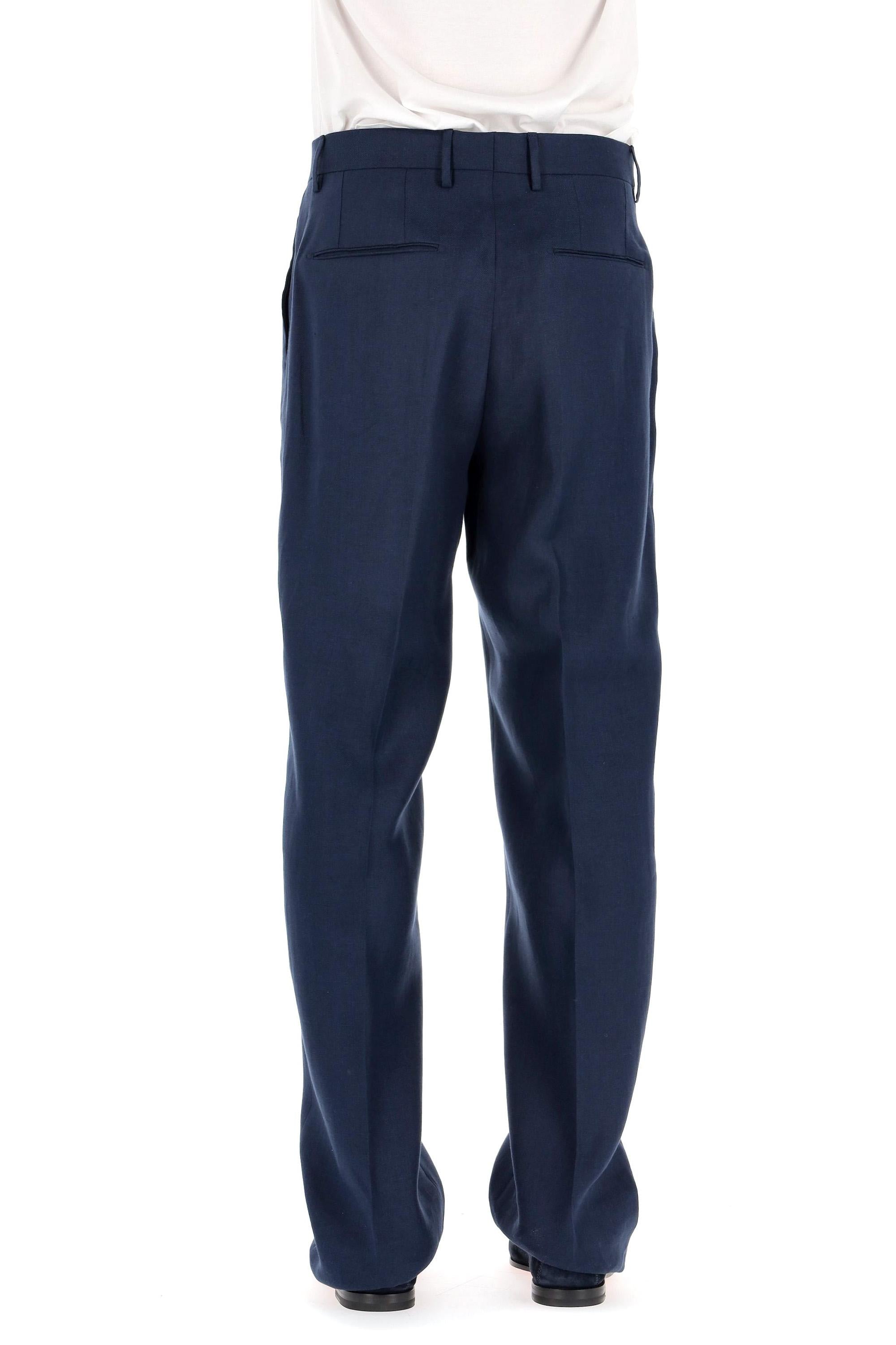 Pantalone in puro lino over fit P-NAT04-340021-25E107 EB813 Tagliatore 