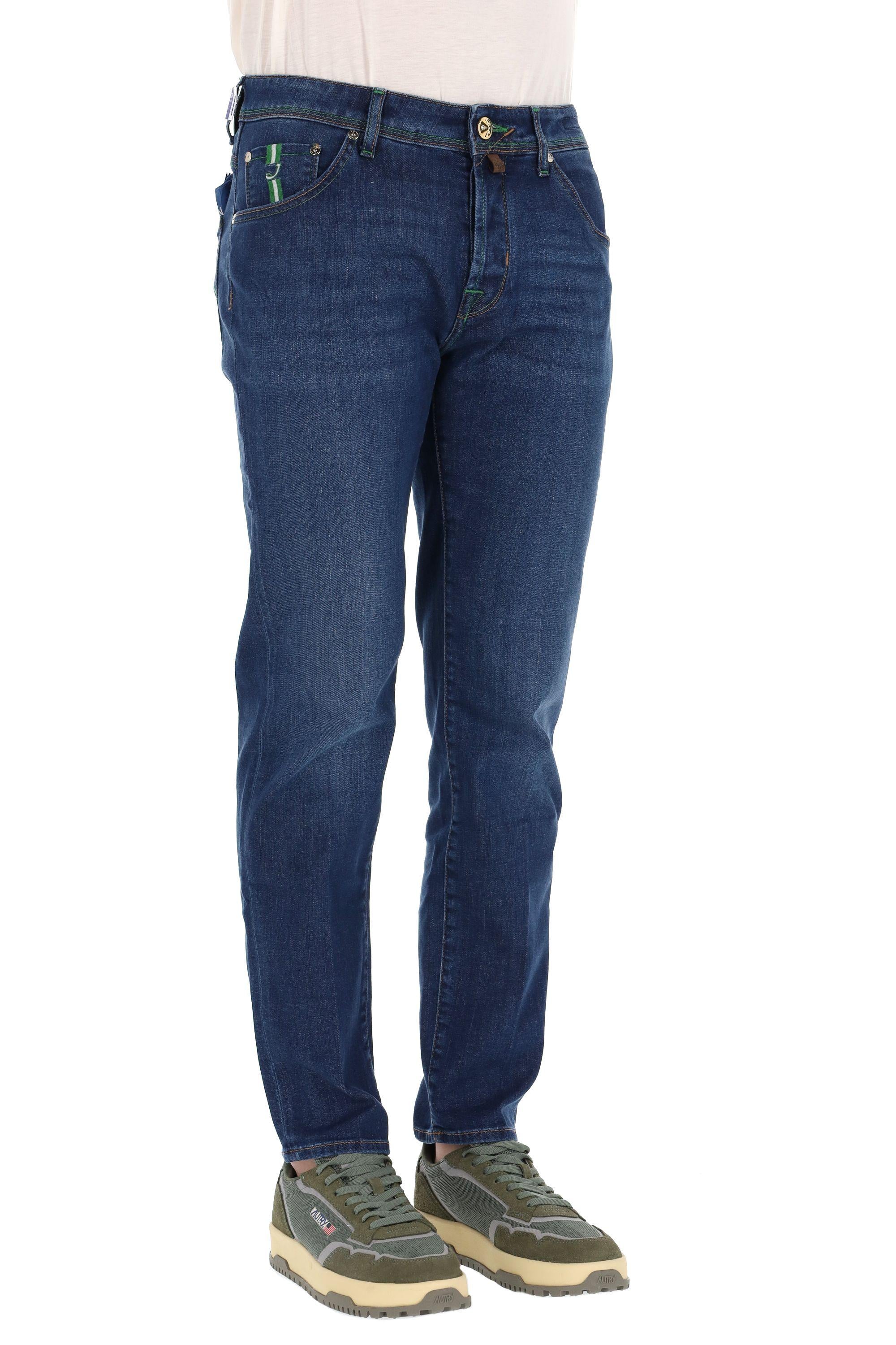 Jeans etichetta verde bimateriale Scott fit QM015 039 S4255 200D Jacob Cohen 