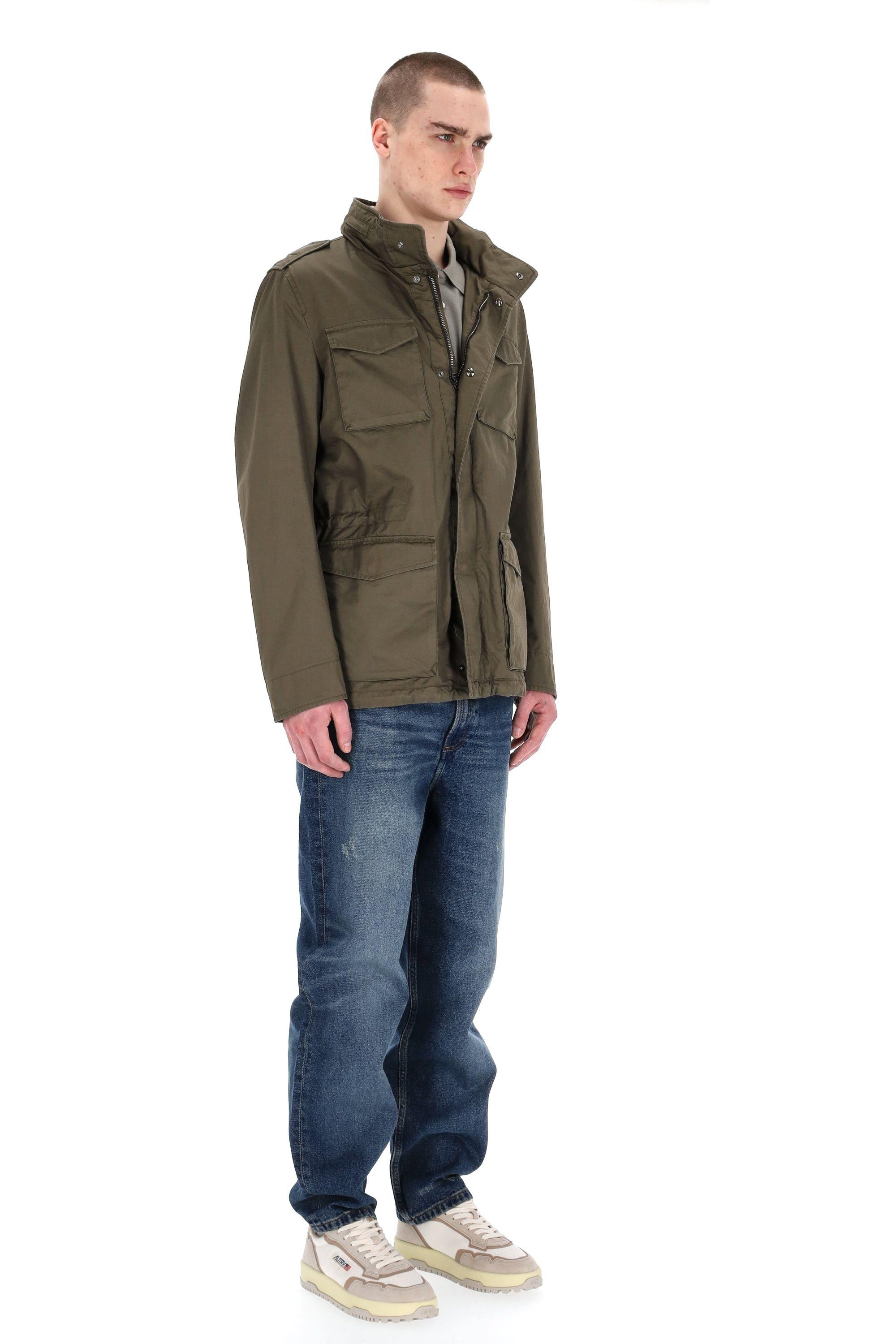 Herno Field jacket in cotone delavè Officina Tessile FI000111U 7730 