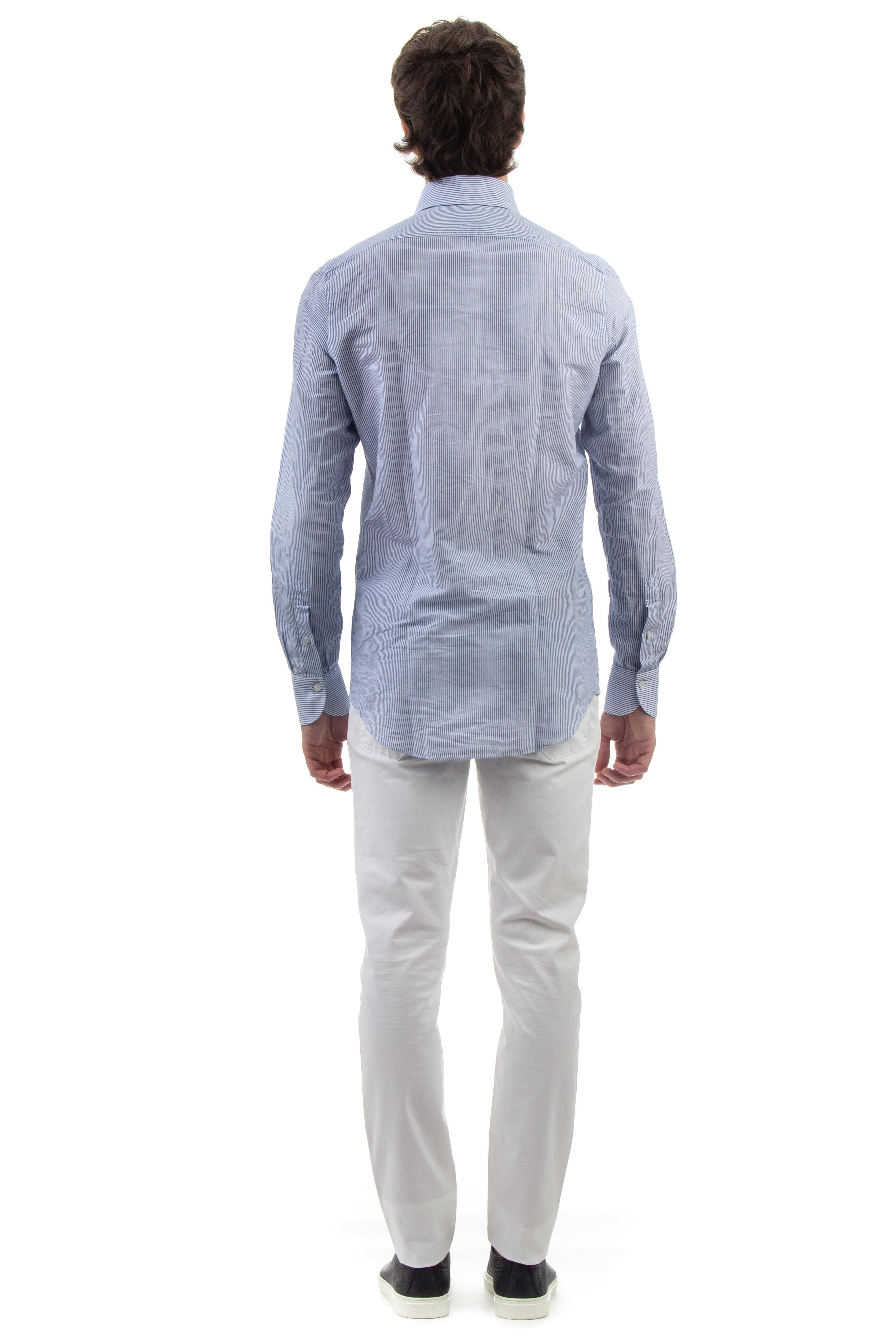 Camicia sartoriale bacchettatain cotone collo ustica 170/2M22 840659 C0239 51 Finamore 