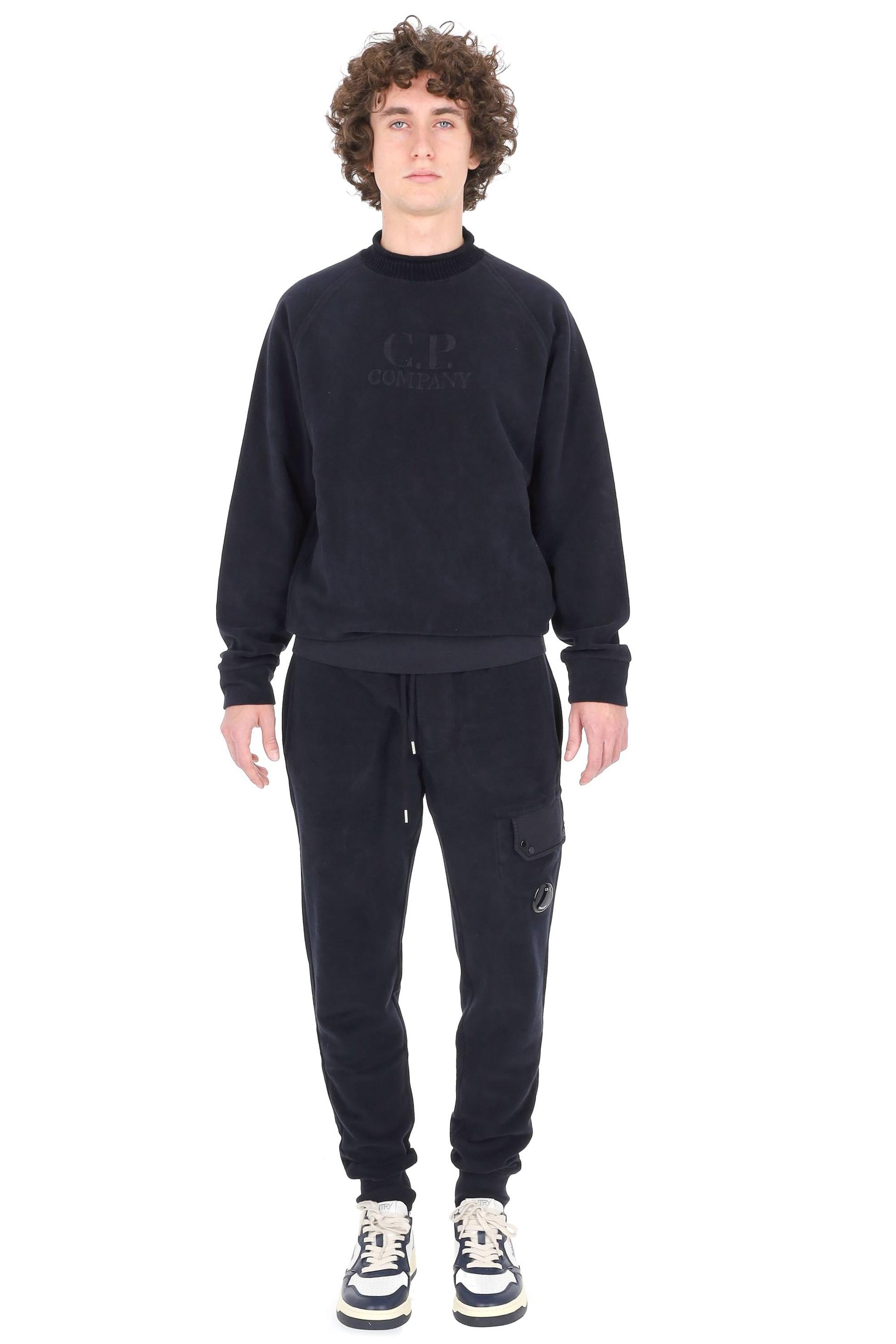 CP Company Felpa girocollo collo rollino in cotone brushed 19CMSS250A-006614G 888 