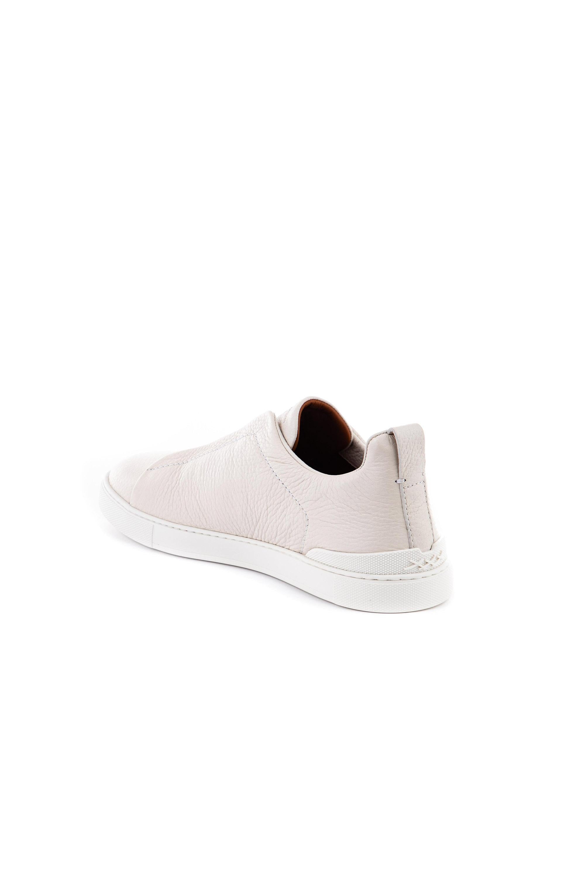 Zegna Sneakers Triple Stitch in cervo supersoft LHCVO A4667X NEW PAN 