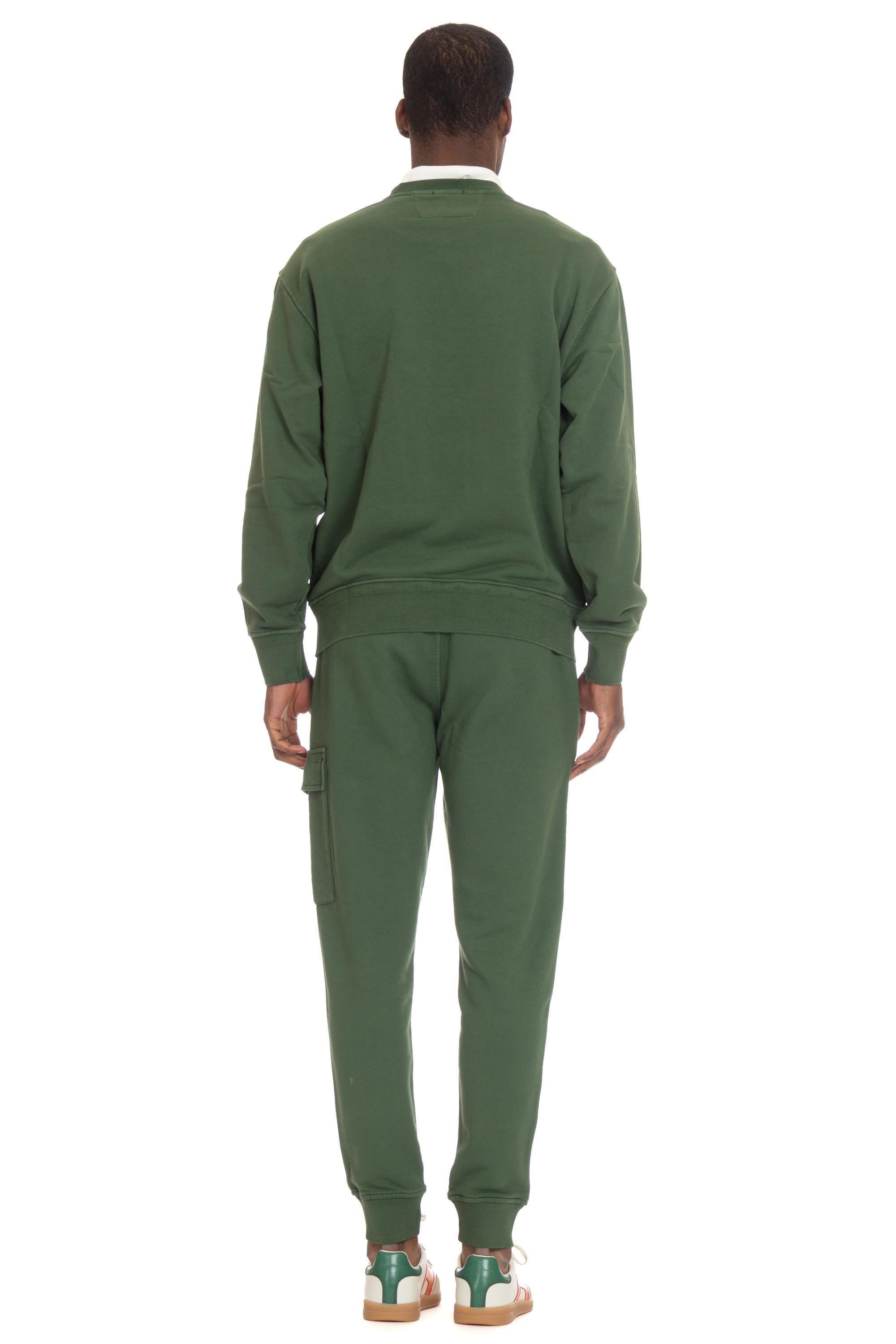 Felpa girocollo in cotone con logo CMSS098B-110044R 649 CP Company 