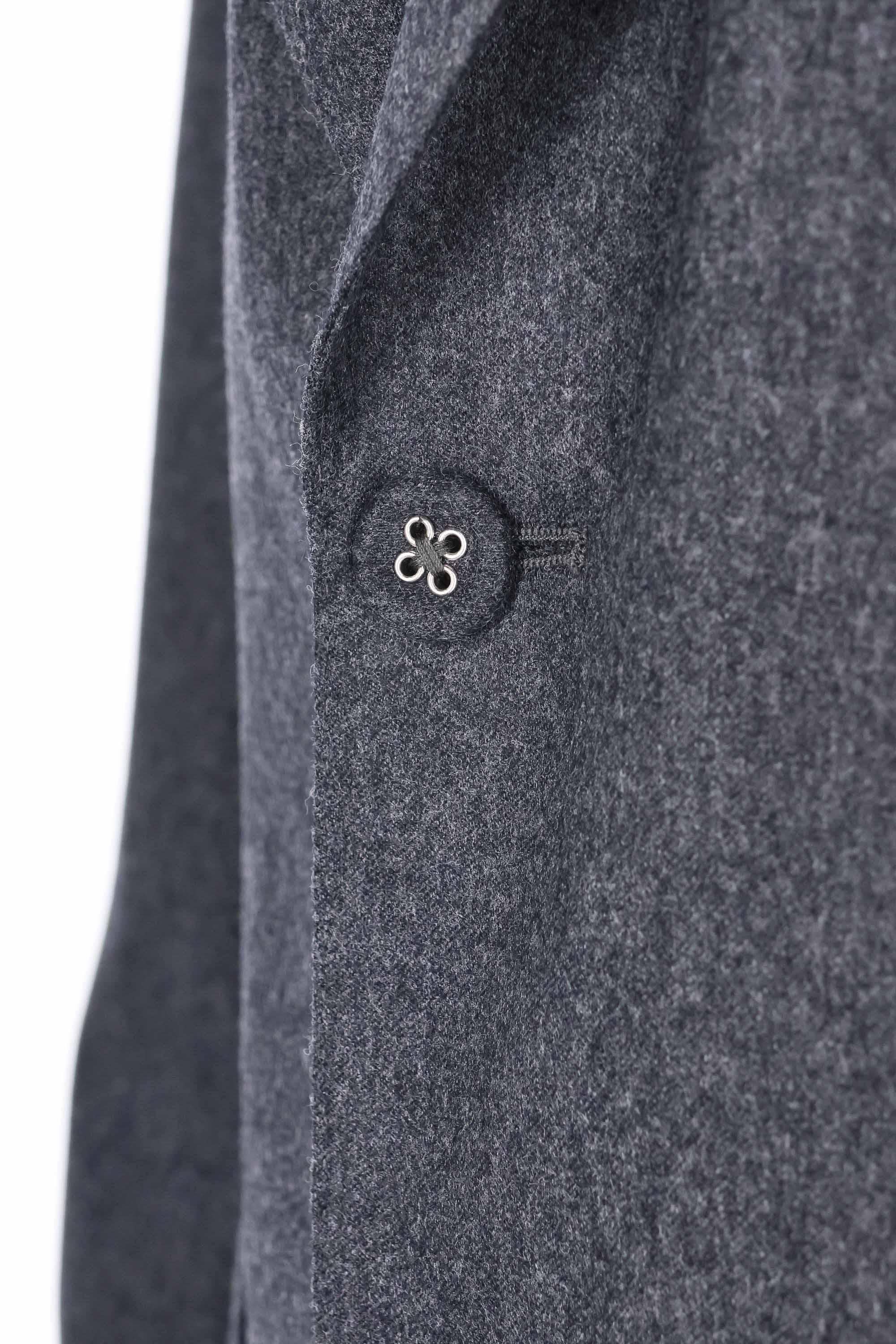 Officine Générale Giacca monopetto flanella modello Arthus MTLG401 DARK HEATHER GREY 