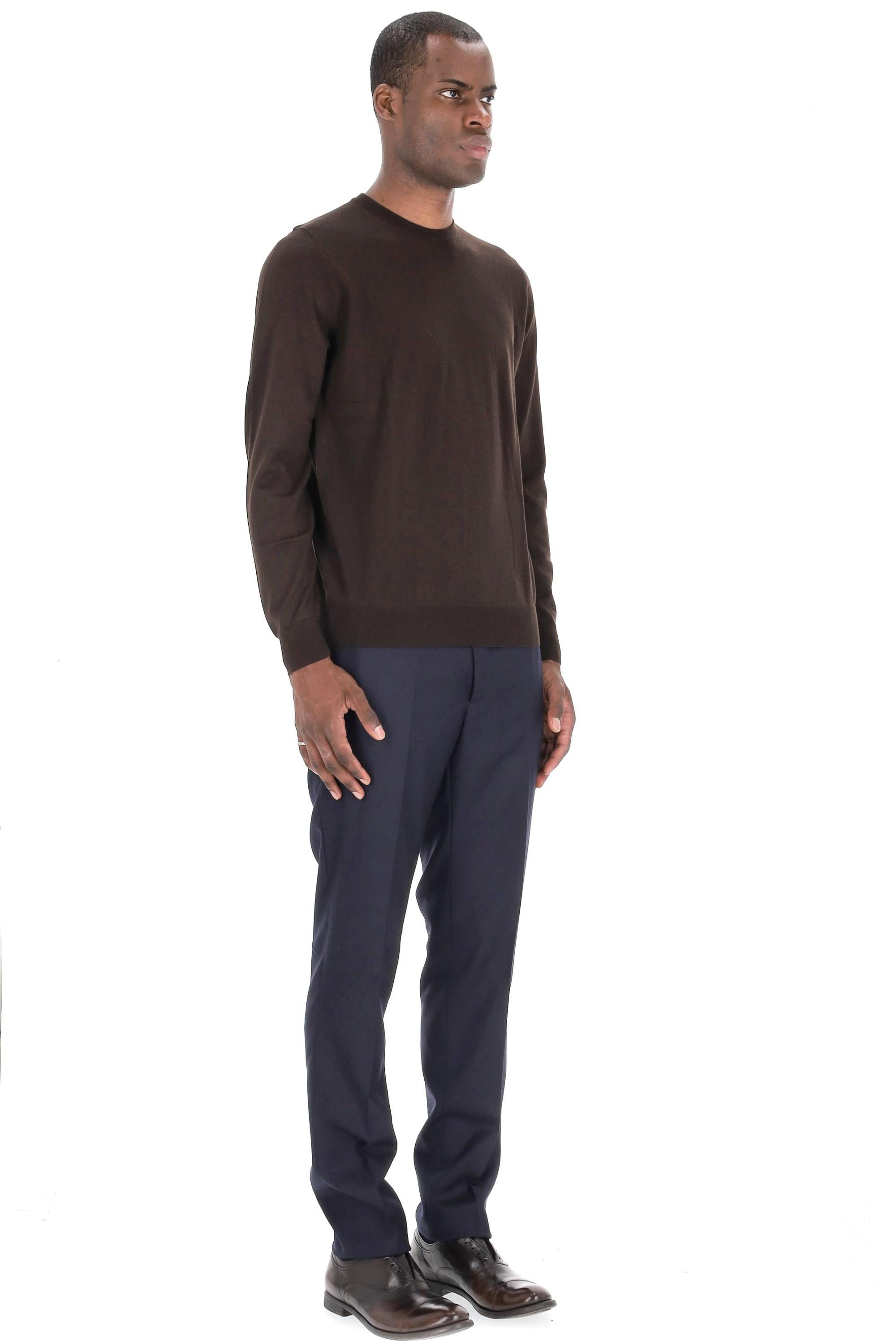Drumohr Maglia girocollo in lana Super 140's D0D103L 595 