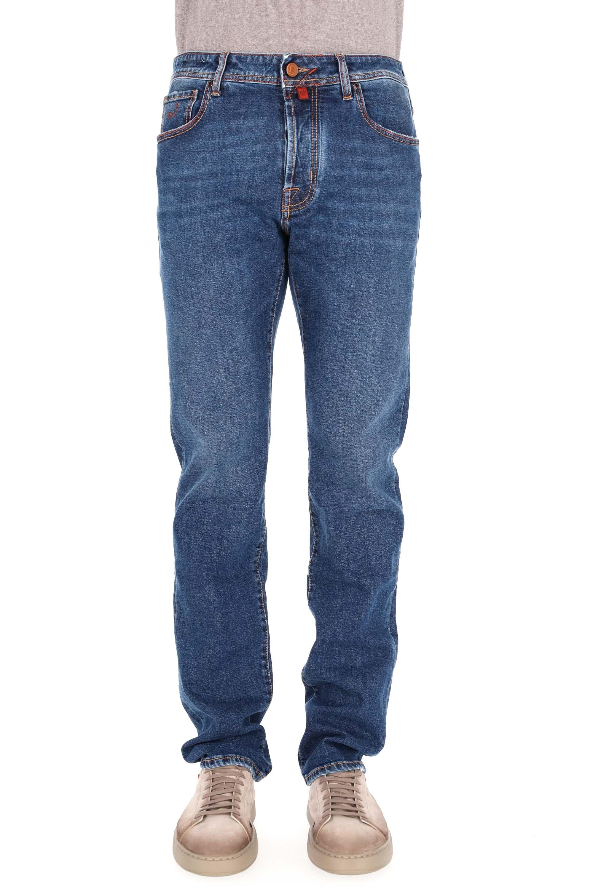 Jacob Cohen Jeans comfort con etichetta in pelle lavorazione rombi Bard fit JUM_QM004-032-S3630 200D 