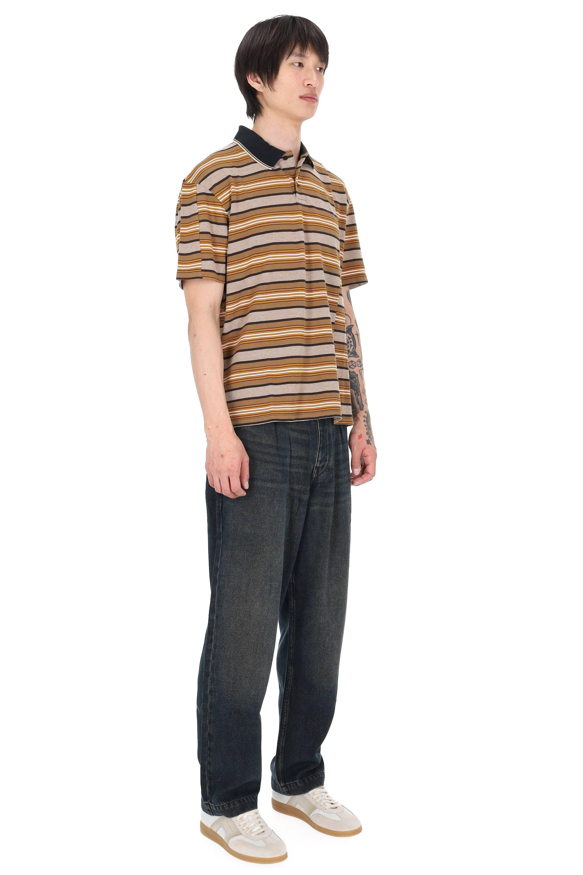 Isabel Marant Polo rigata in cotone con plastron mod. Safko c BEKH 