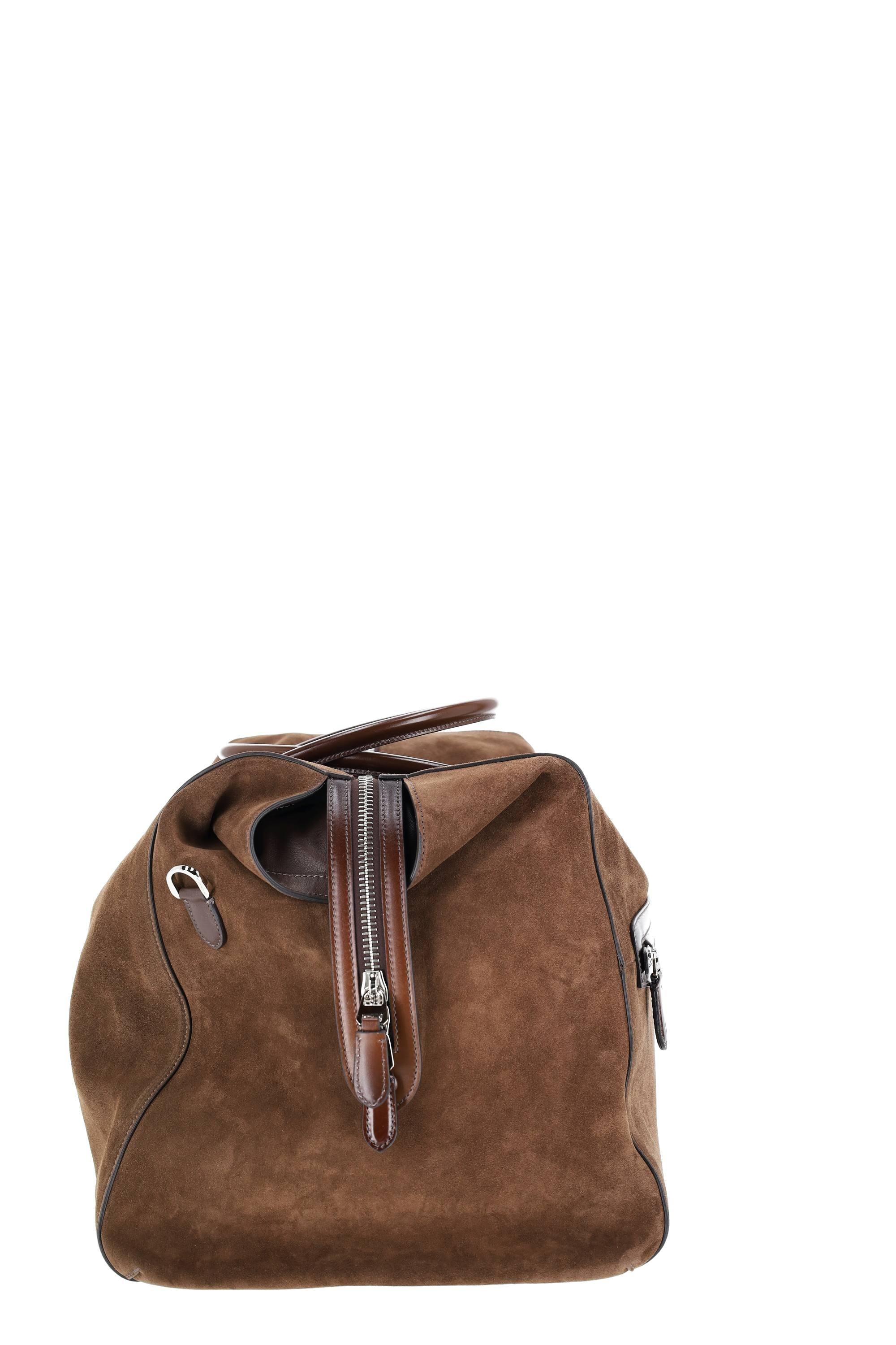 Santoni Borsa da viaggio in pelle scamosciata UIBBA2905BS S23 