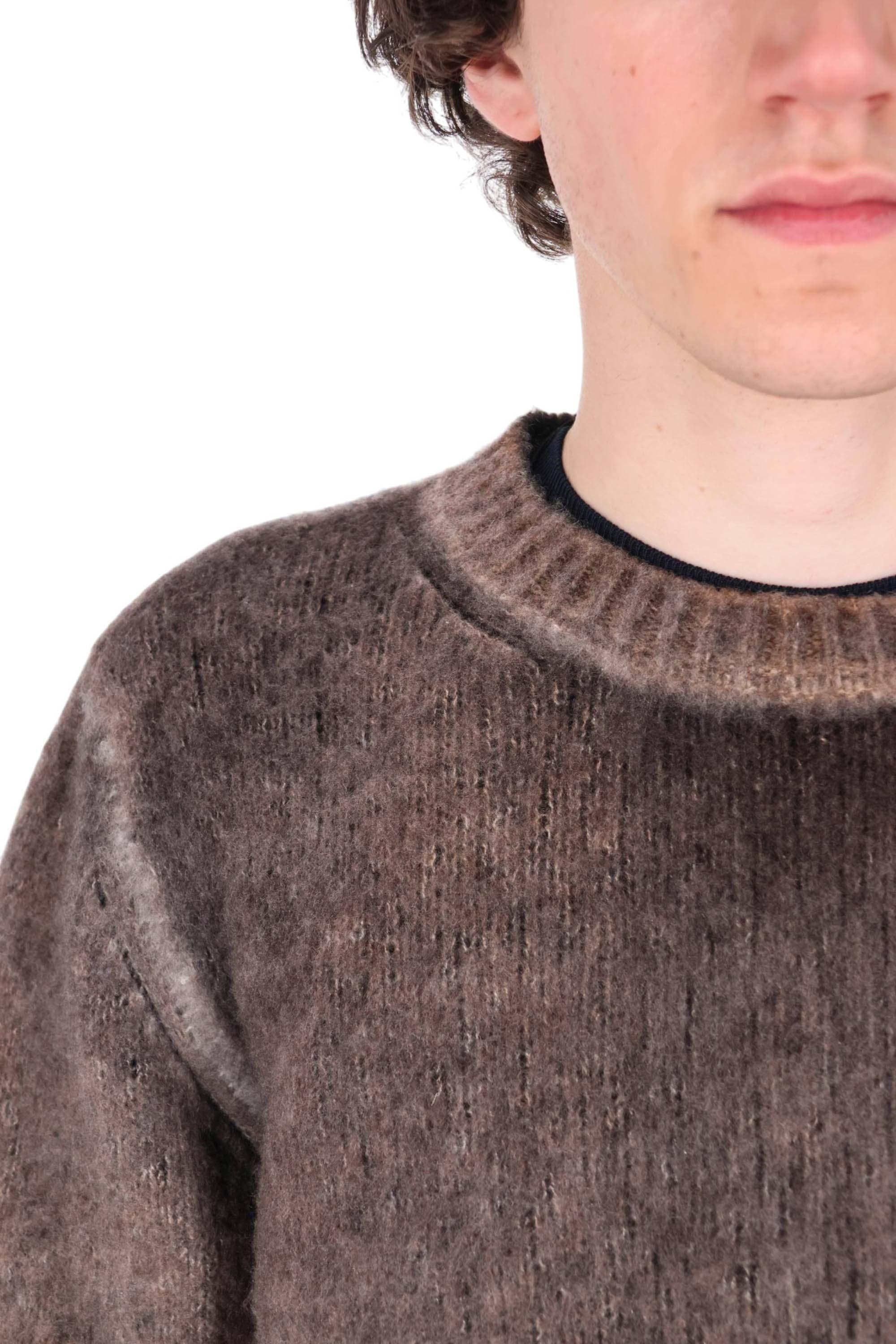 Avant Toi Girocollo in cashmere-seta garzata a tintura artigianale 225WU3353CSGVG-H/2 V01133 