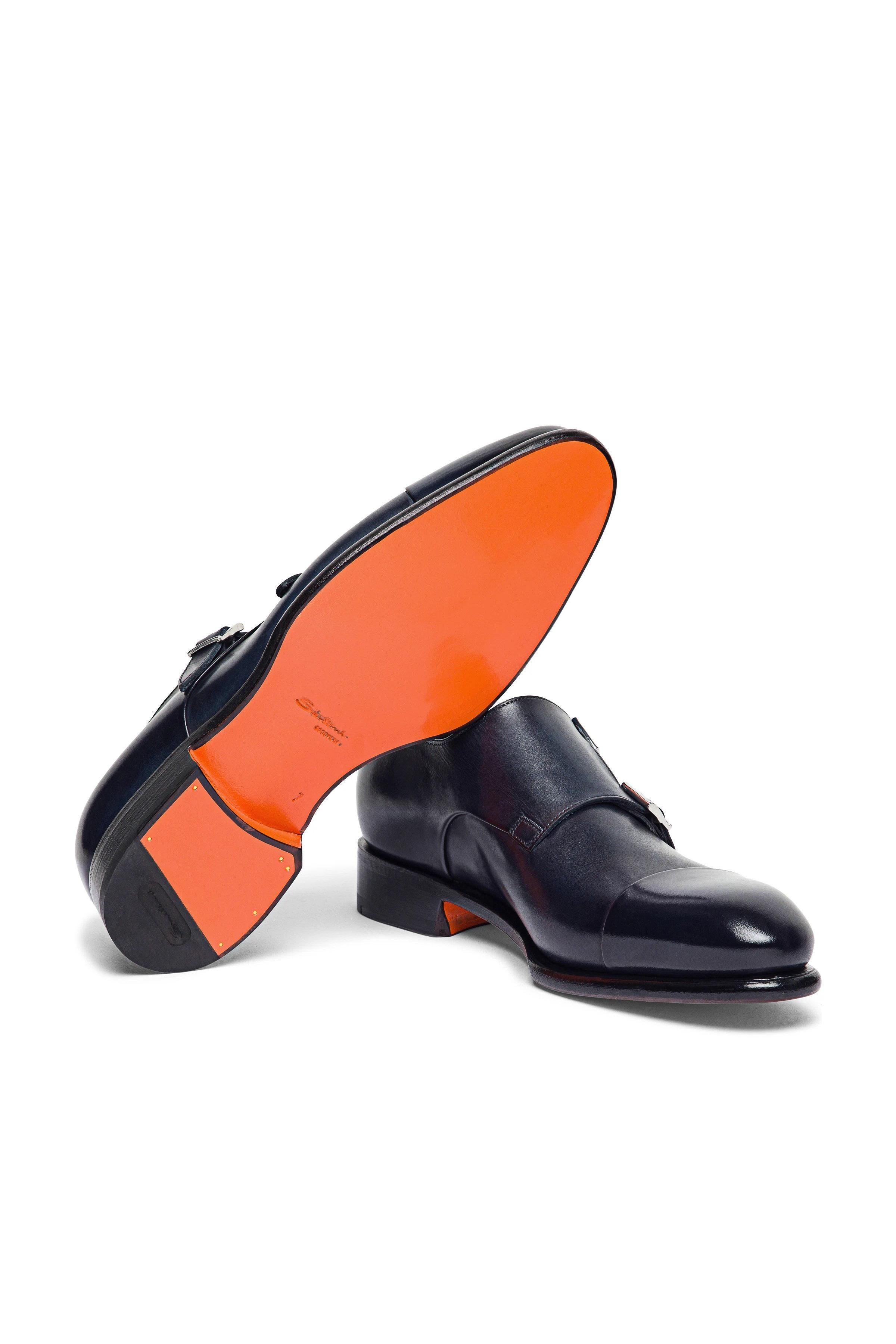 Santoni Scarpa doppia fibbia Goodyear anrticata a mano MCCR11652MC1HVVD/3 U59 