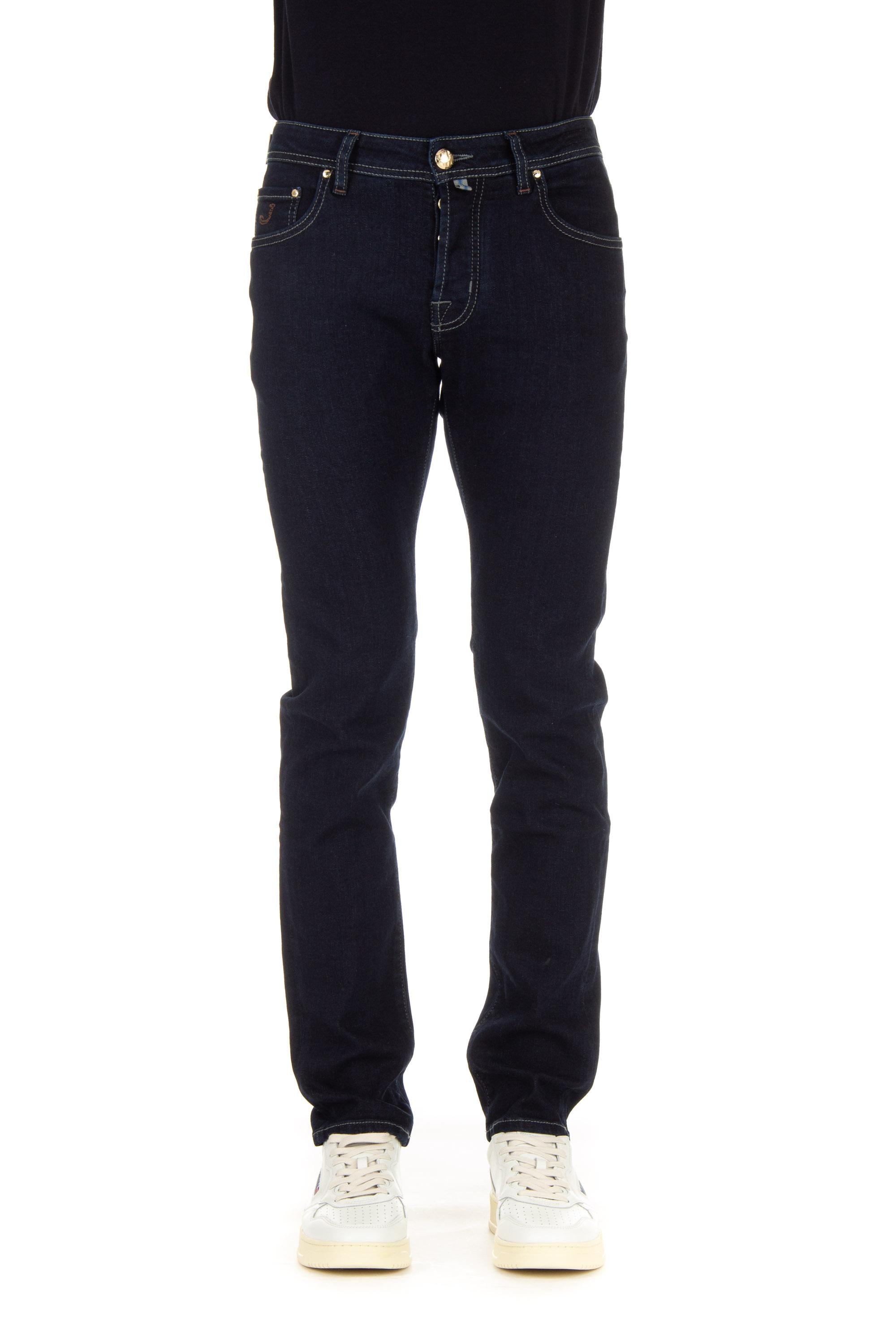 Jeans etichetta in camoscio marrone nick slim fit E07 31 P 3621 NICKSLIM 556D Jacob Cohen 
