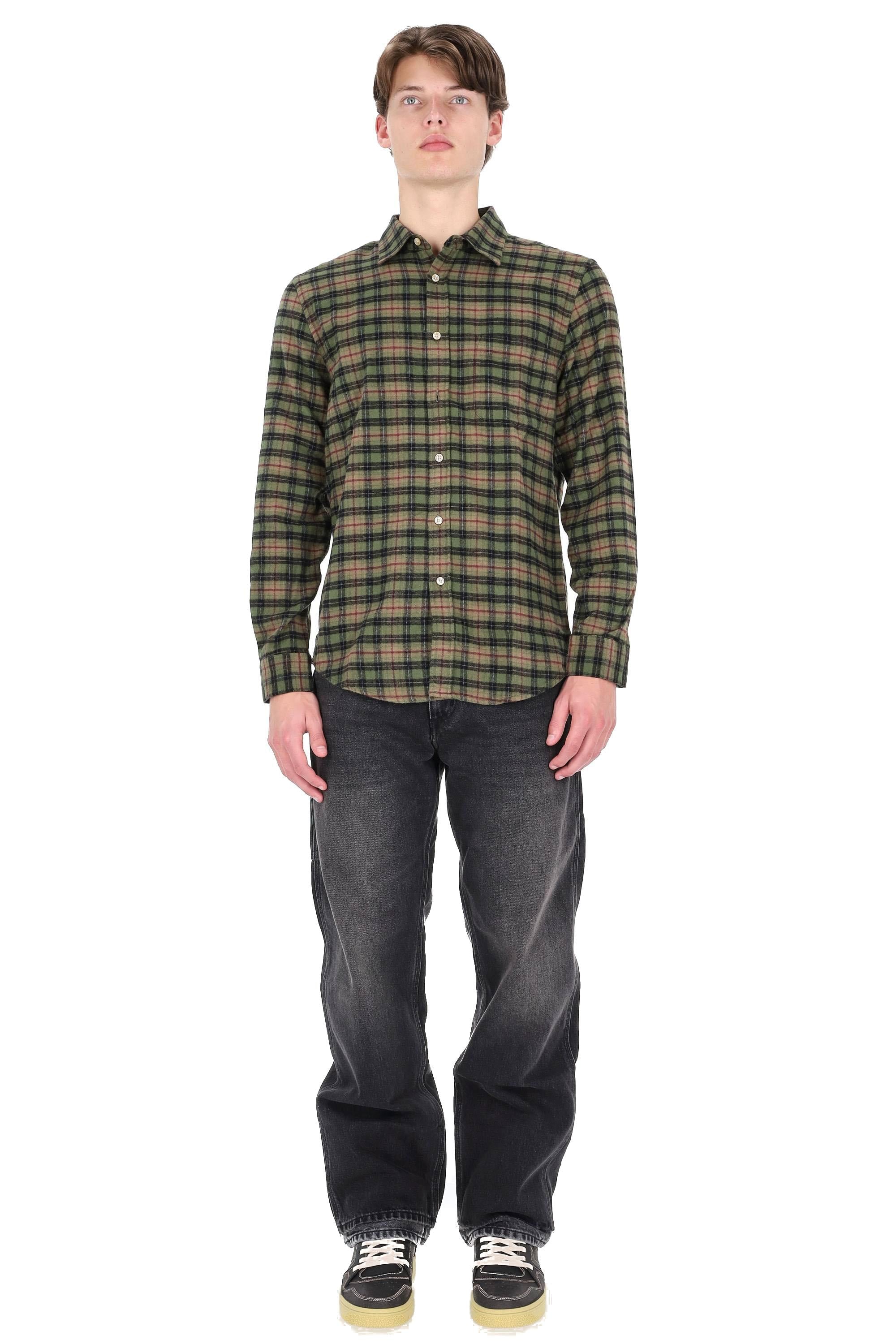Portuguese Flannel Camicia in flanella di cotone modello Parque 061 MLTCLR 