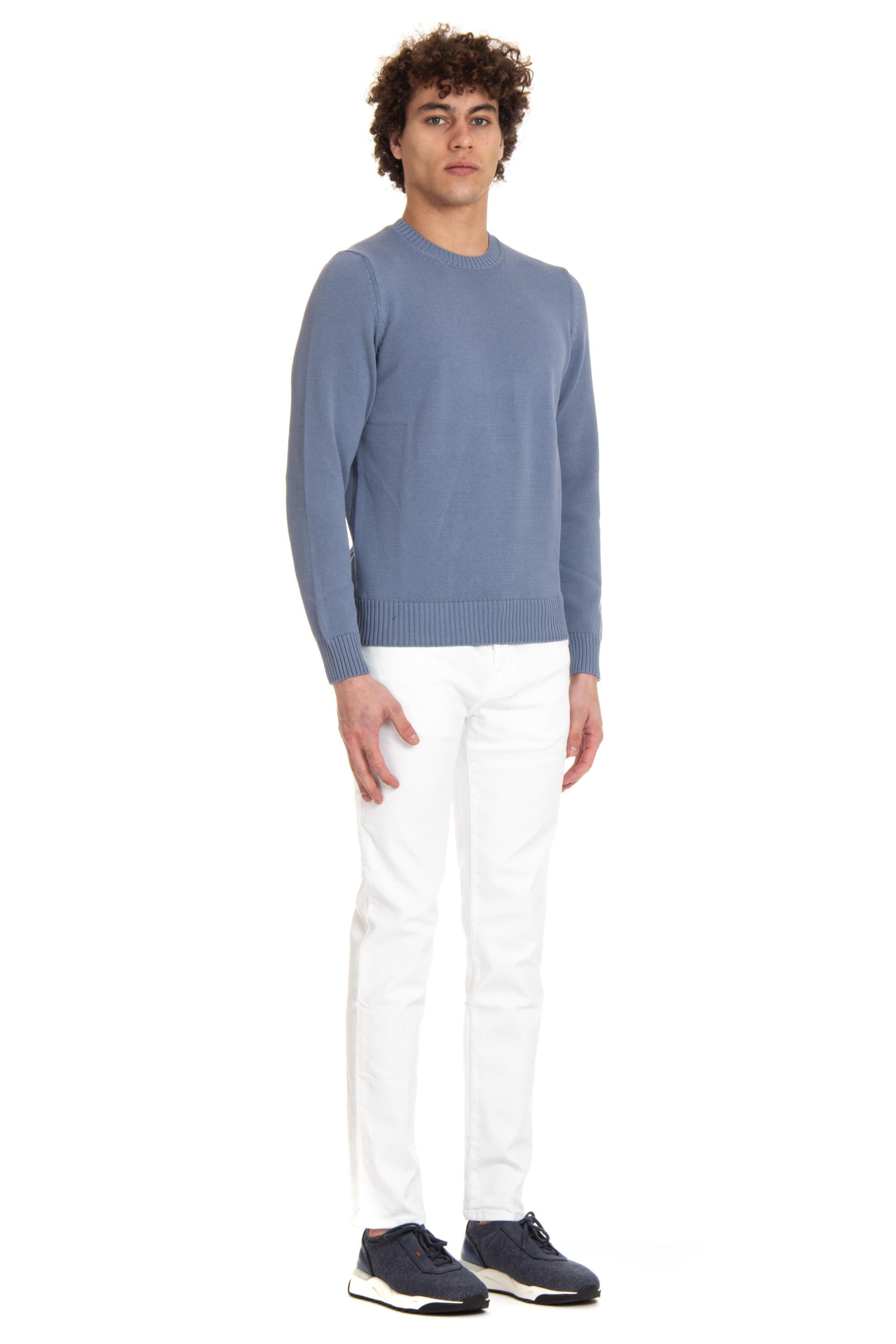 Maglia girocollo in cotone finezza 5 D8Z103/7 728 Drumohr 