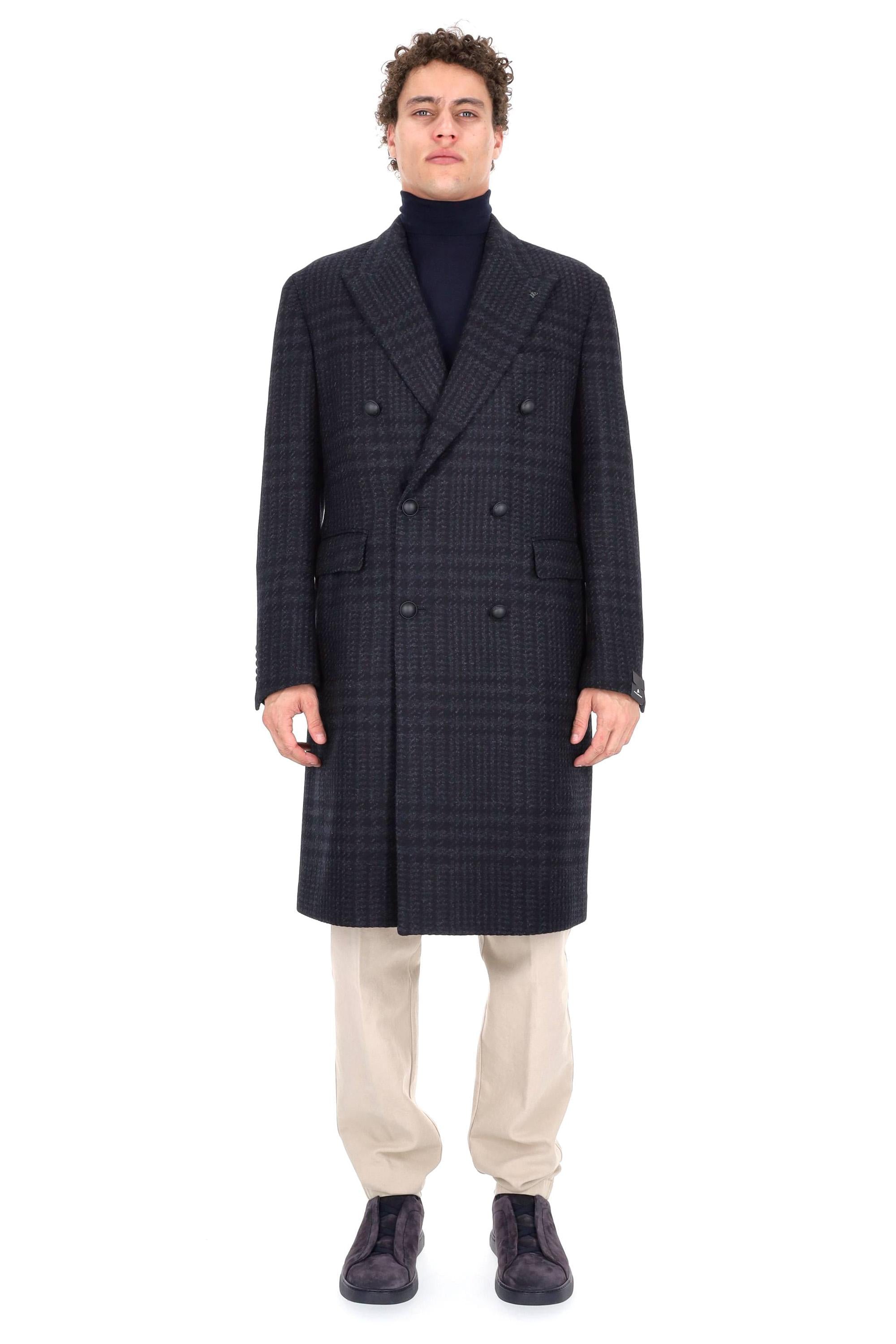 Tagliatore Cappotto doppiopetto in lana-cashmere principe di galles C-LD10B-440011 EN953 