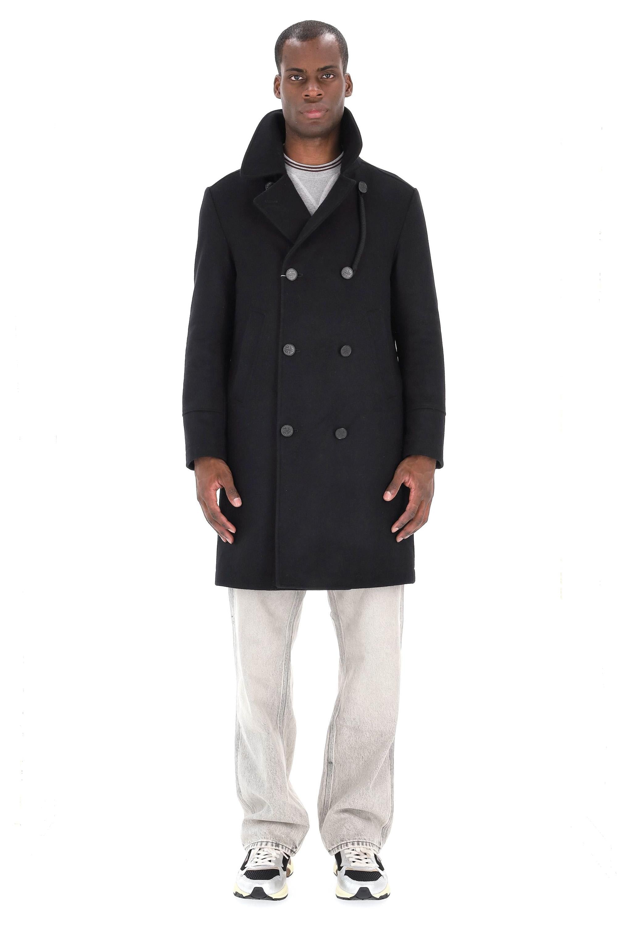 Peacoat lungo in lana modello Command COMMAND-F TB Camplin 
