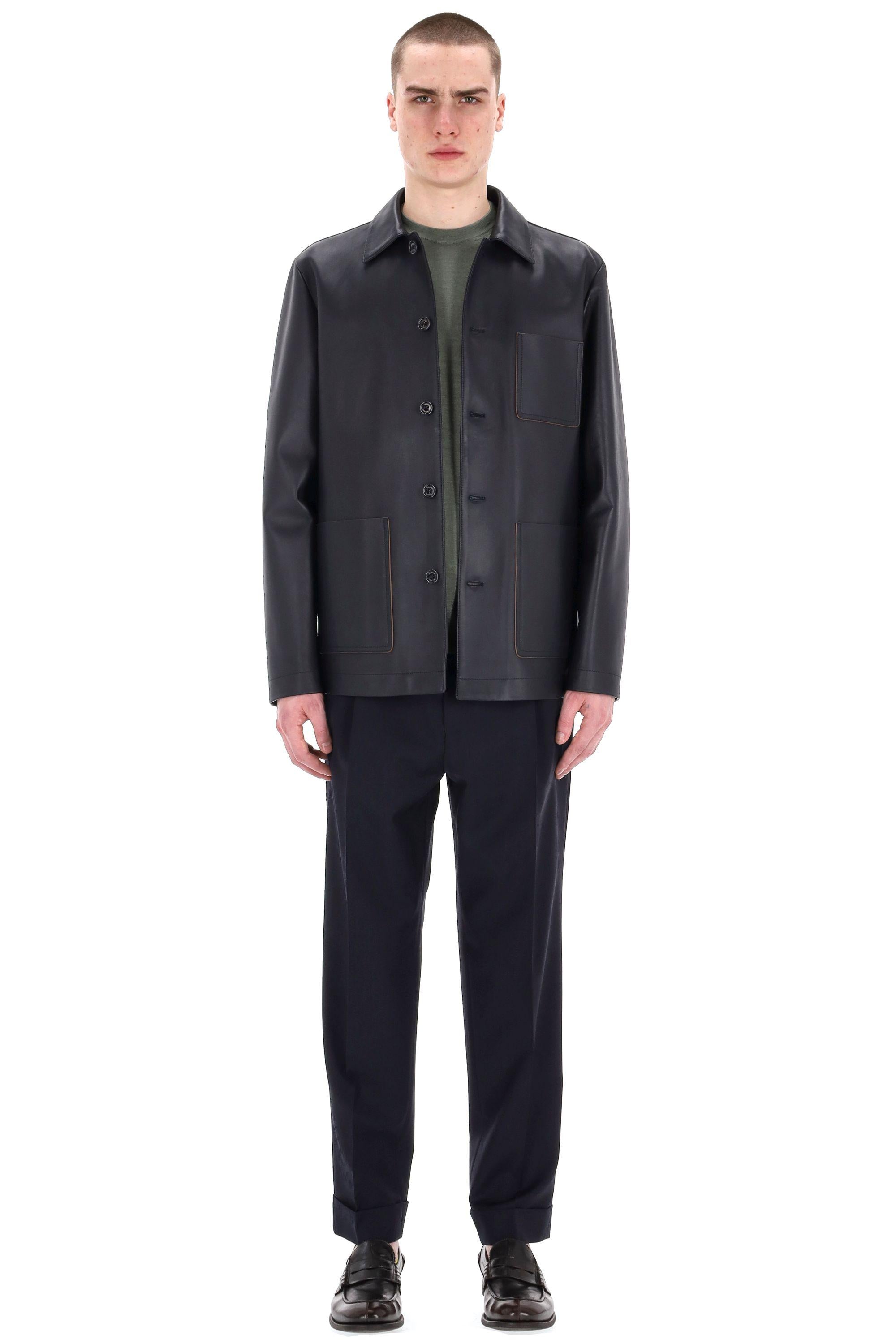 Work jacket in nappa guanteria 407A.F288 V0033 Valstar 