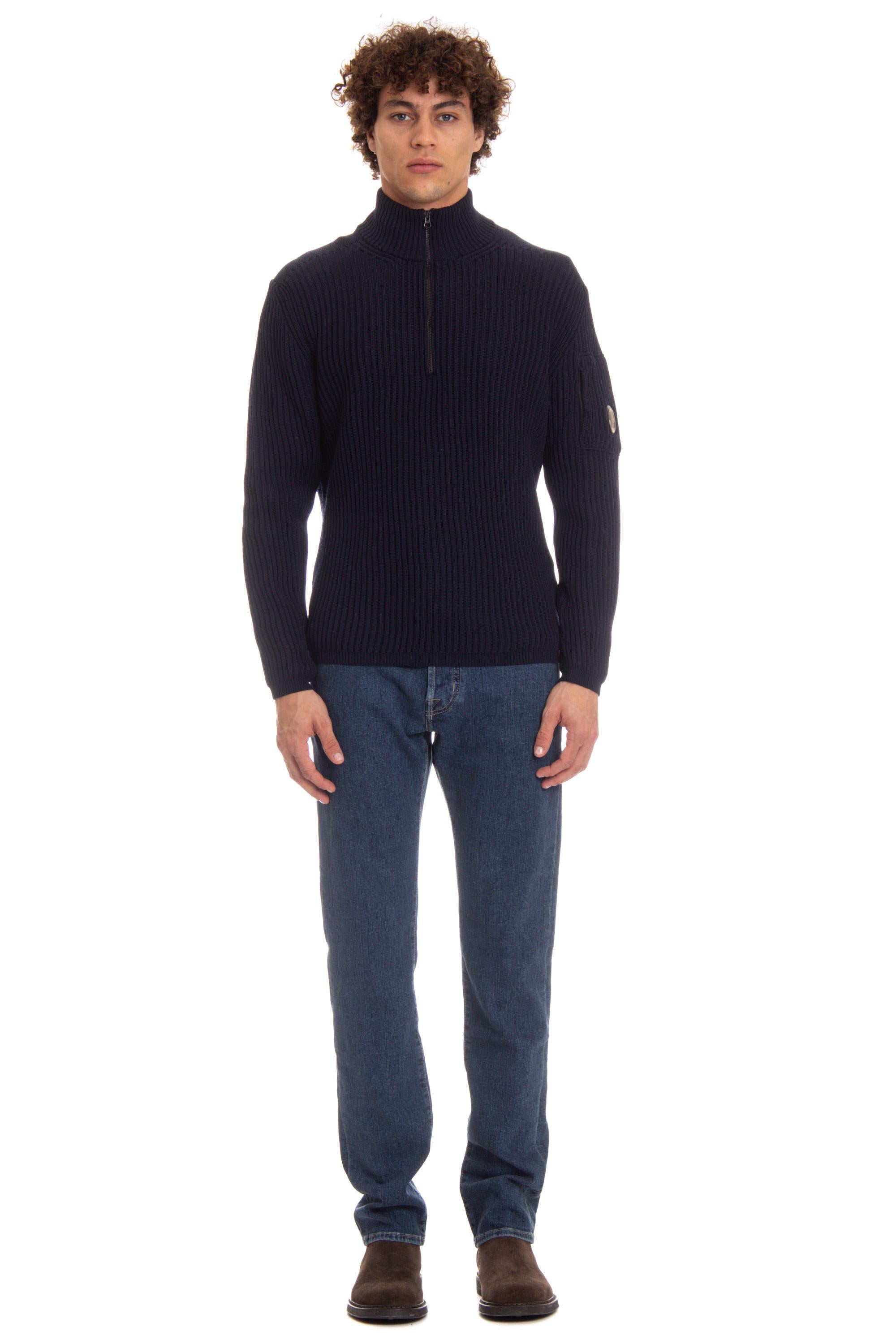 CP Company Maglia mezza zip in lana costa inglese CMKN255A 006595A/2 888 