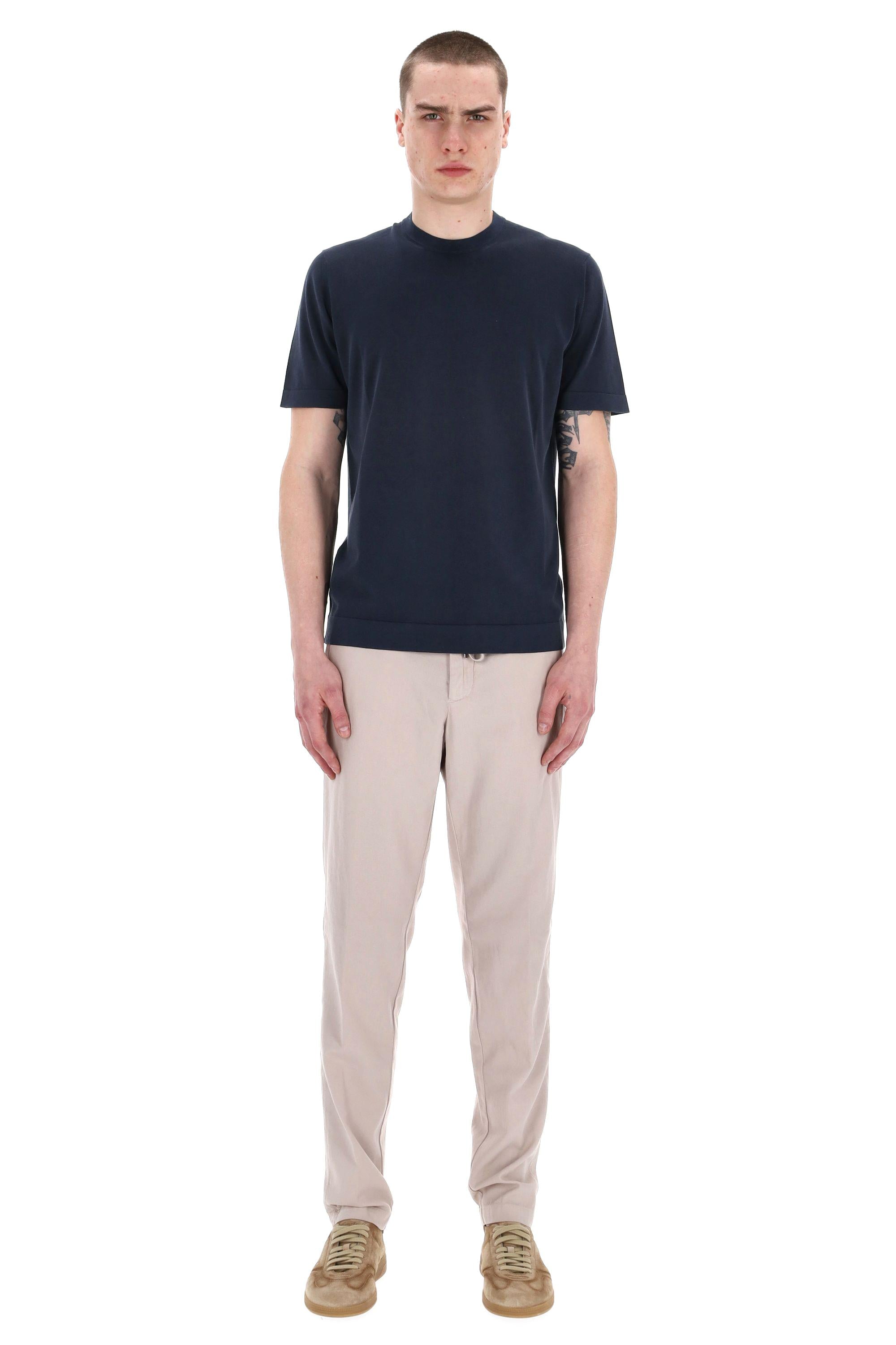 T-shirt in cotone frosted superlight D0GF100N 795 Drumohr 