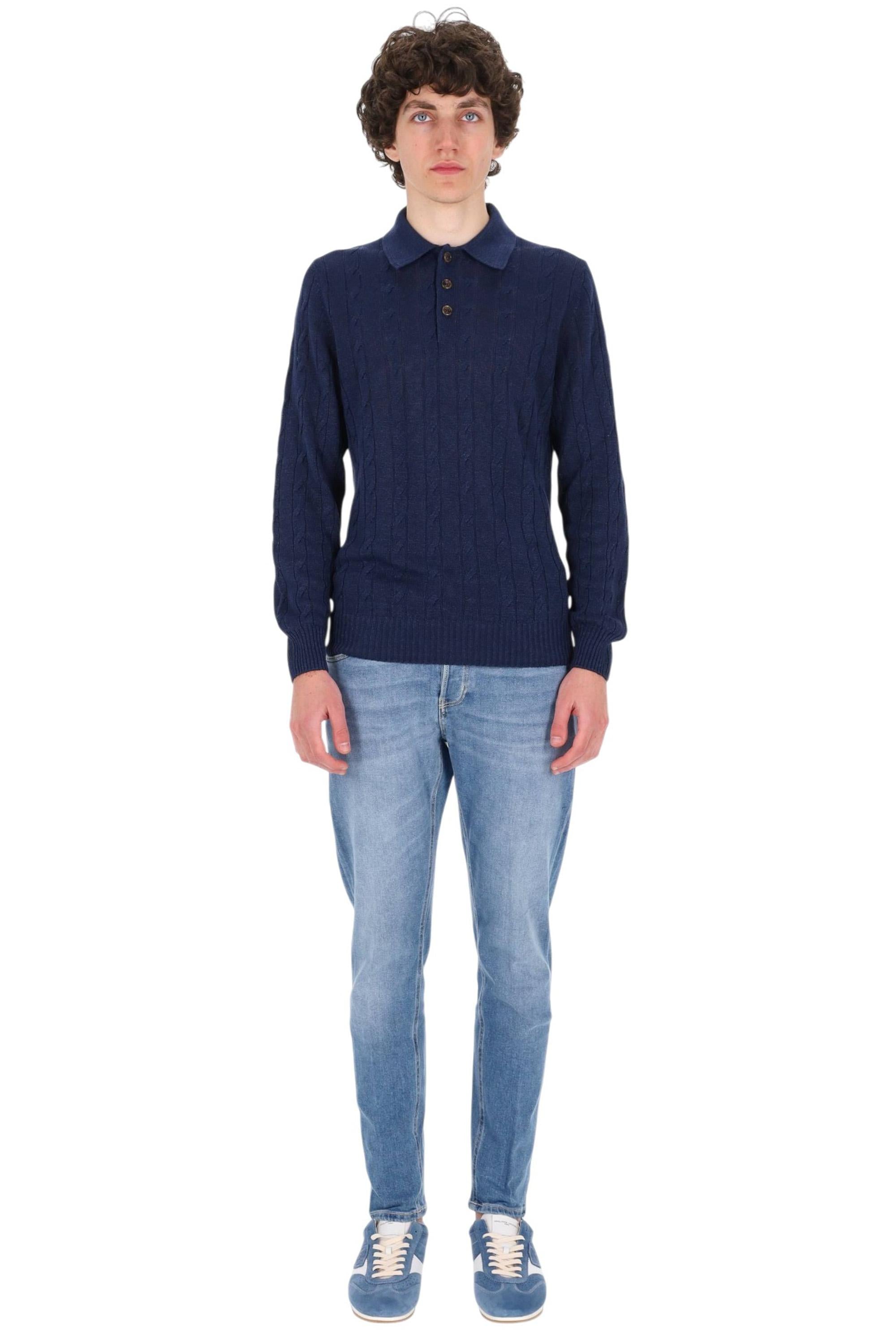 Barba Polo-maglieria in lino-cotone a trecce 1866723572-2 598 