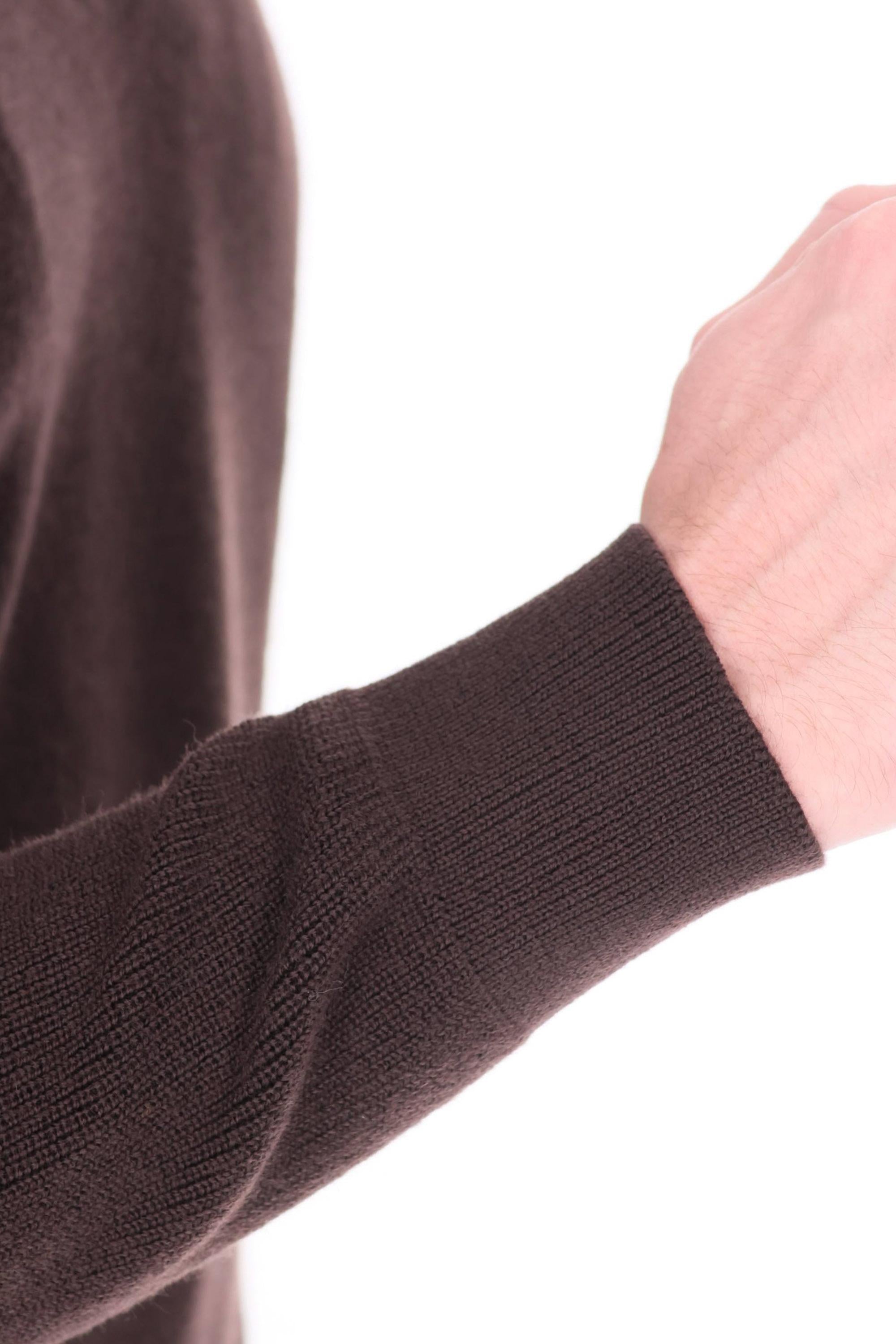 Tagliatore Maglia modello camionnaire Linton in lana vergine PWI25-01 25I226 MORO 