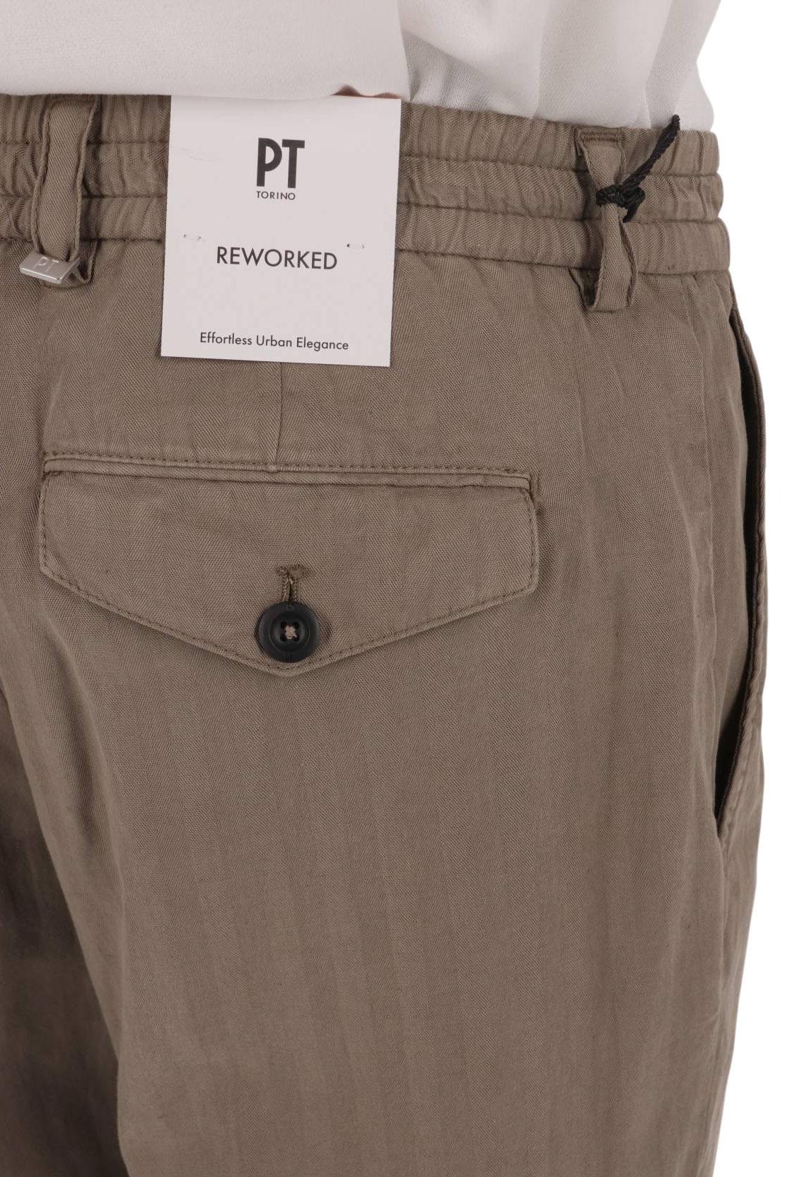 PT Torino Pantalone a resca in lyocell-lino-cotone The Rebel fit CORTRBB30RWL SD61-2 Y121 