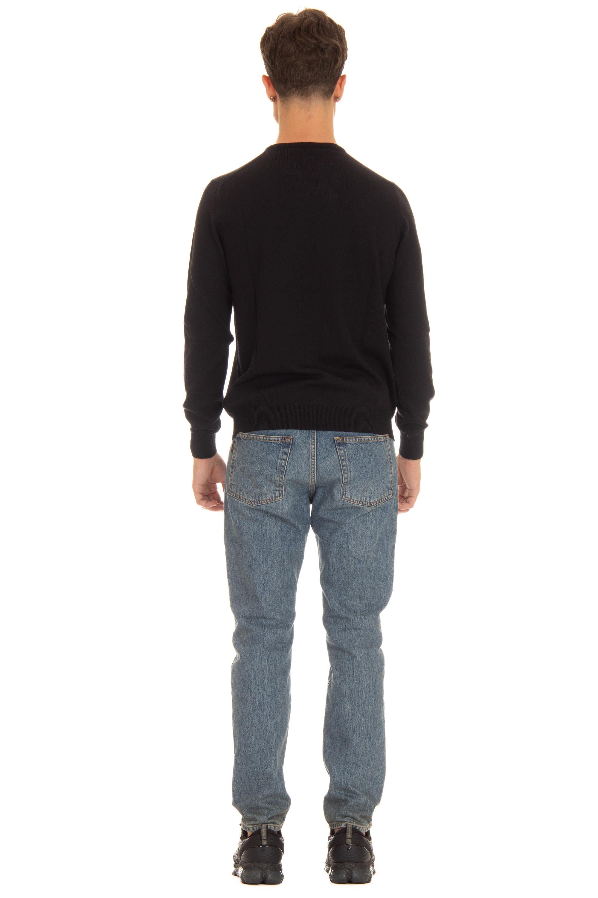 Maglia girocollo in lana vergine extrafine 1429055567 0099 099 Barba 